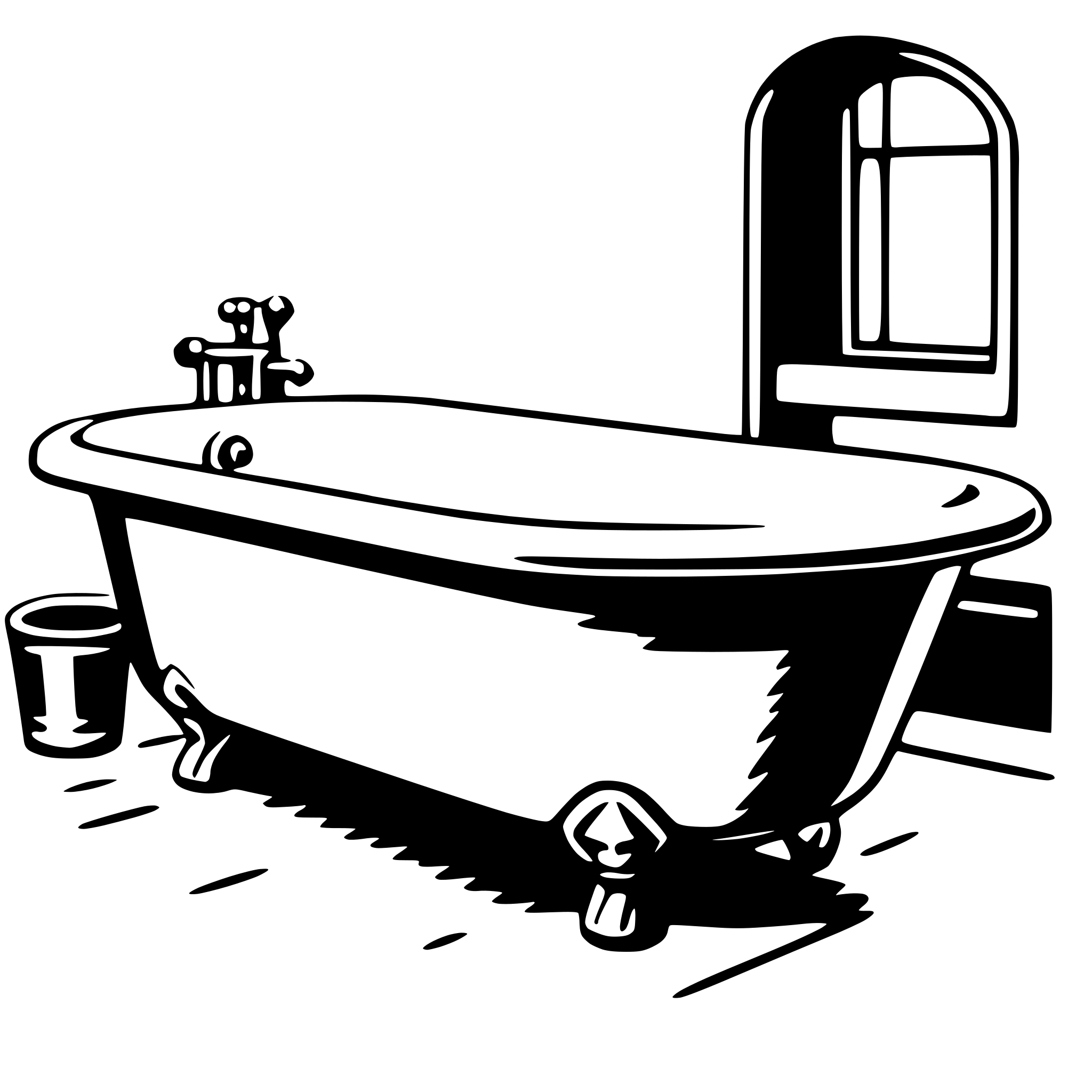 AI-generated SVG of a bathtub