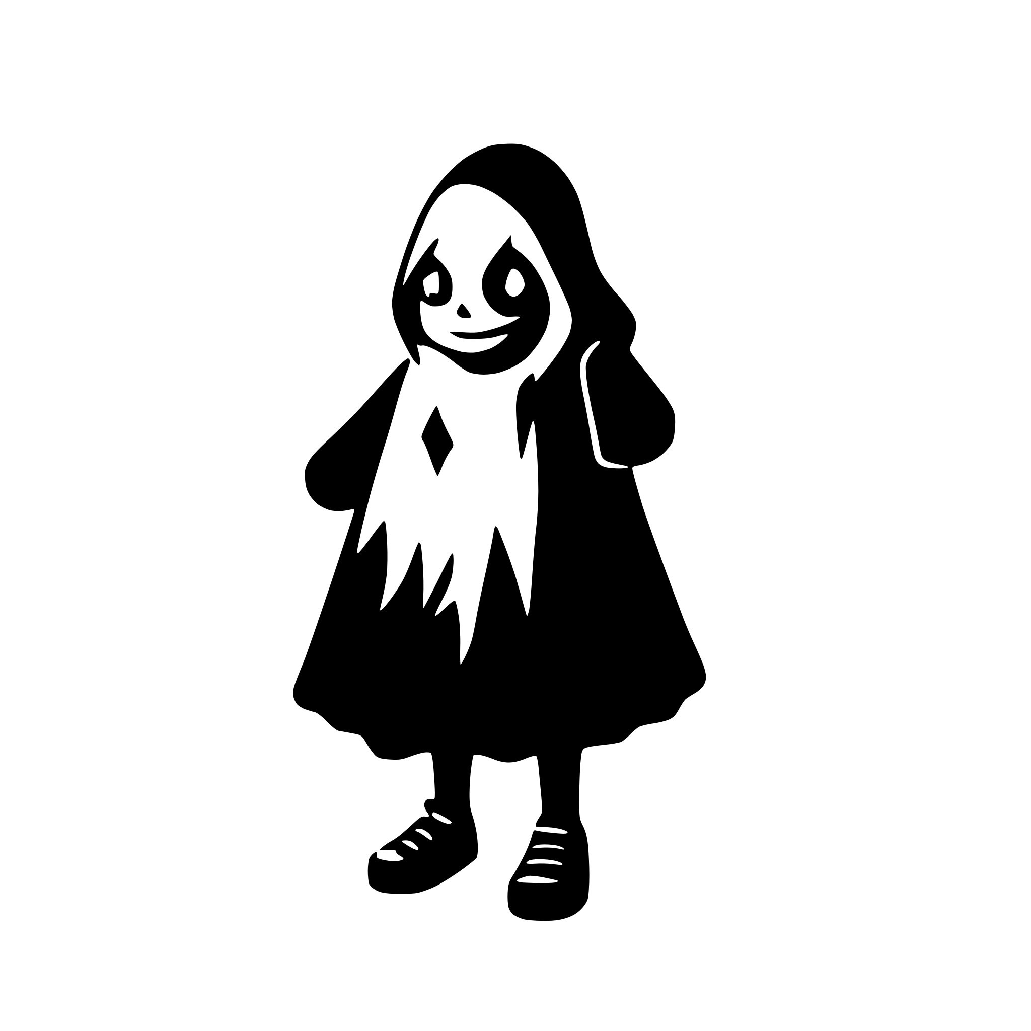 AI-generated SVG of a caspar the ghost