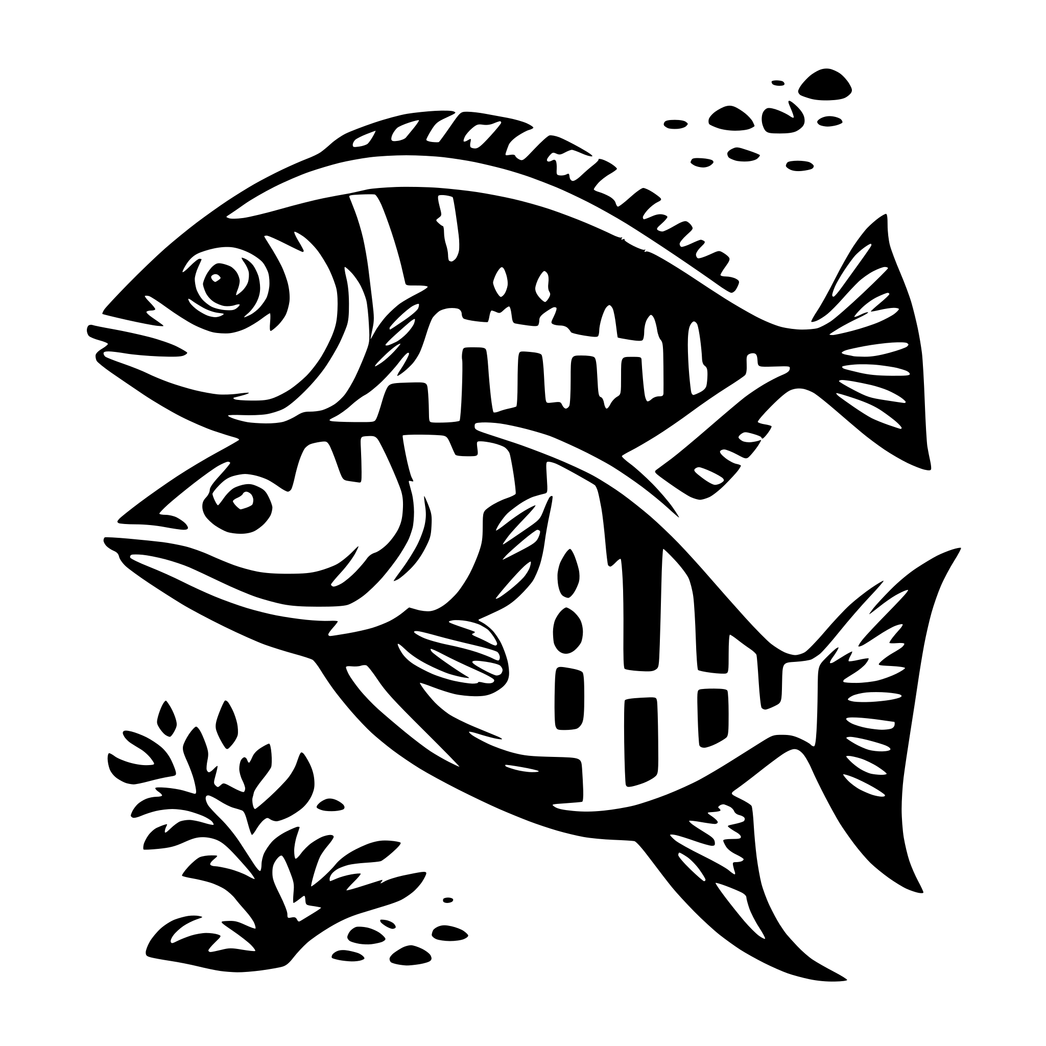 AI-generated SVG of 'pesce'