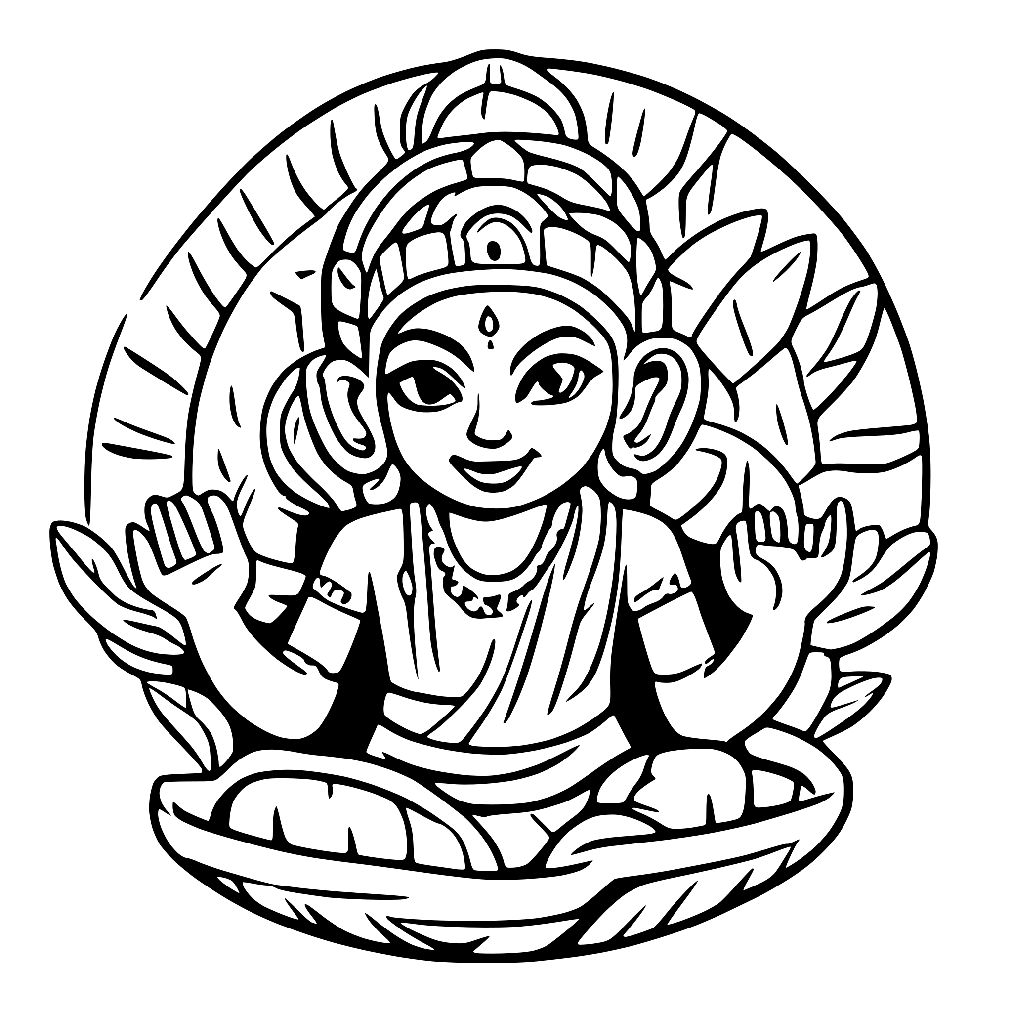 AI-generated SVG of a Hindu god