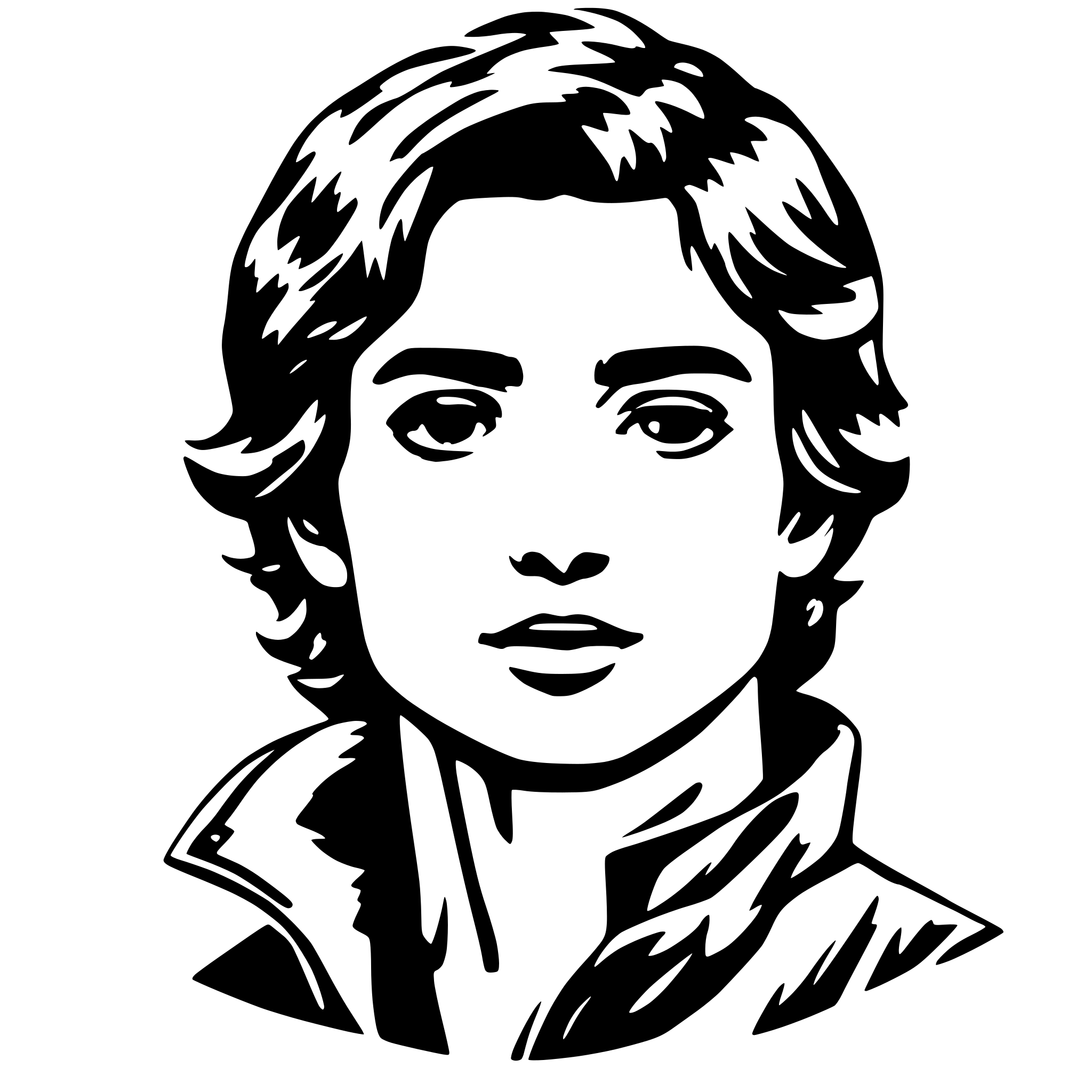 AI-generated SVG of a cute young guy