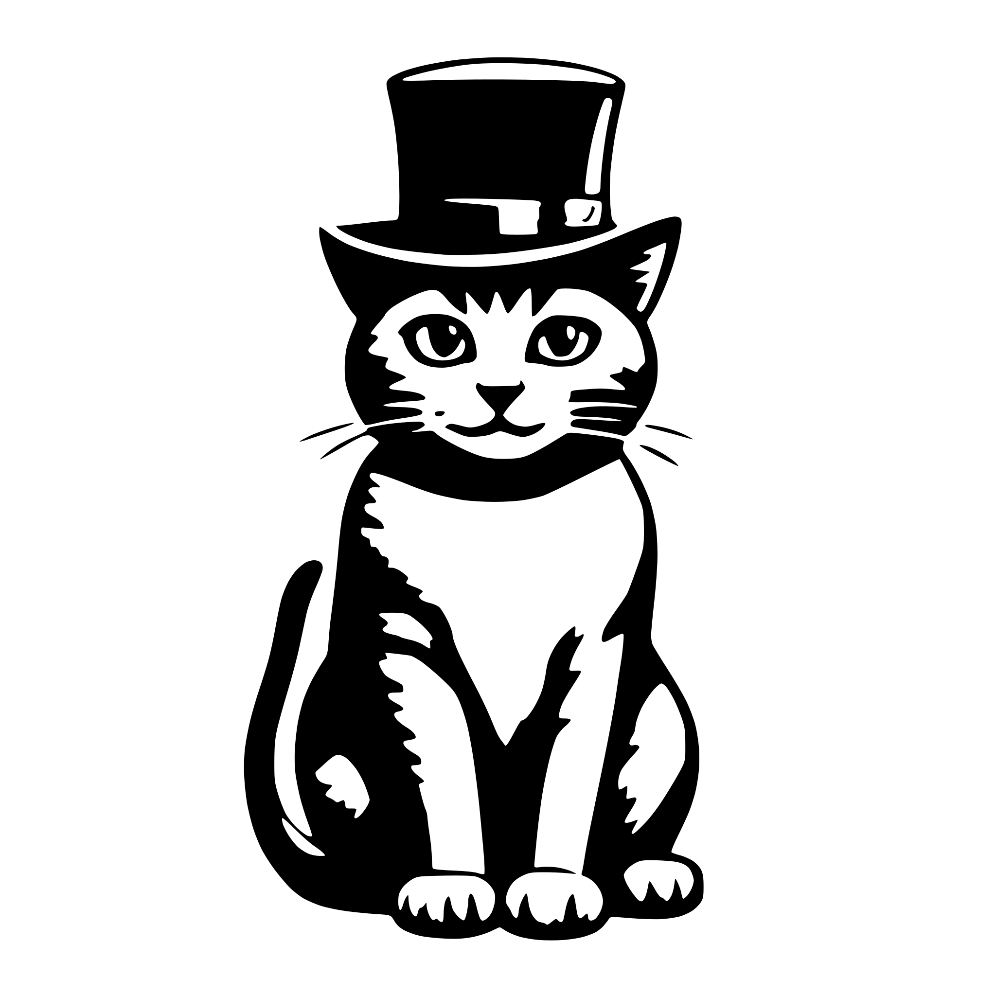 AI-generated SVG of 'cat with a hat'
