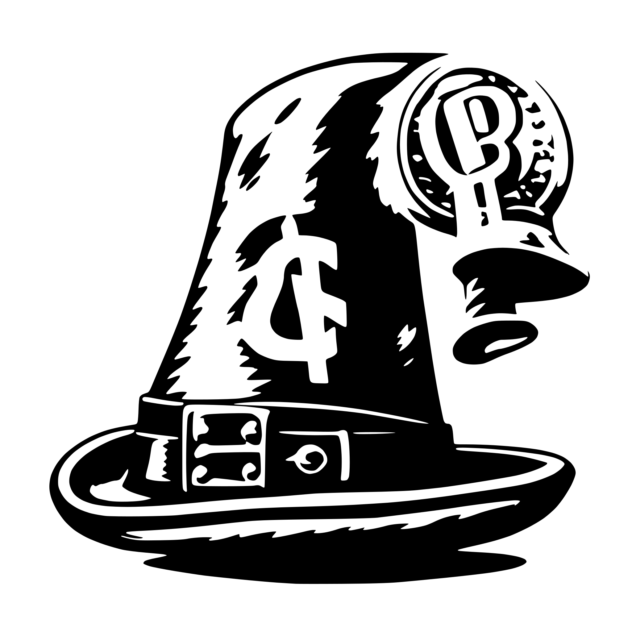 AI-generated SVG of a A wizards hat with a dollar sign on it