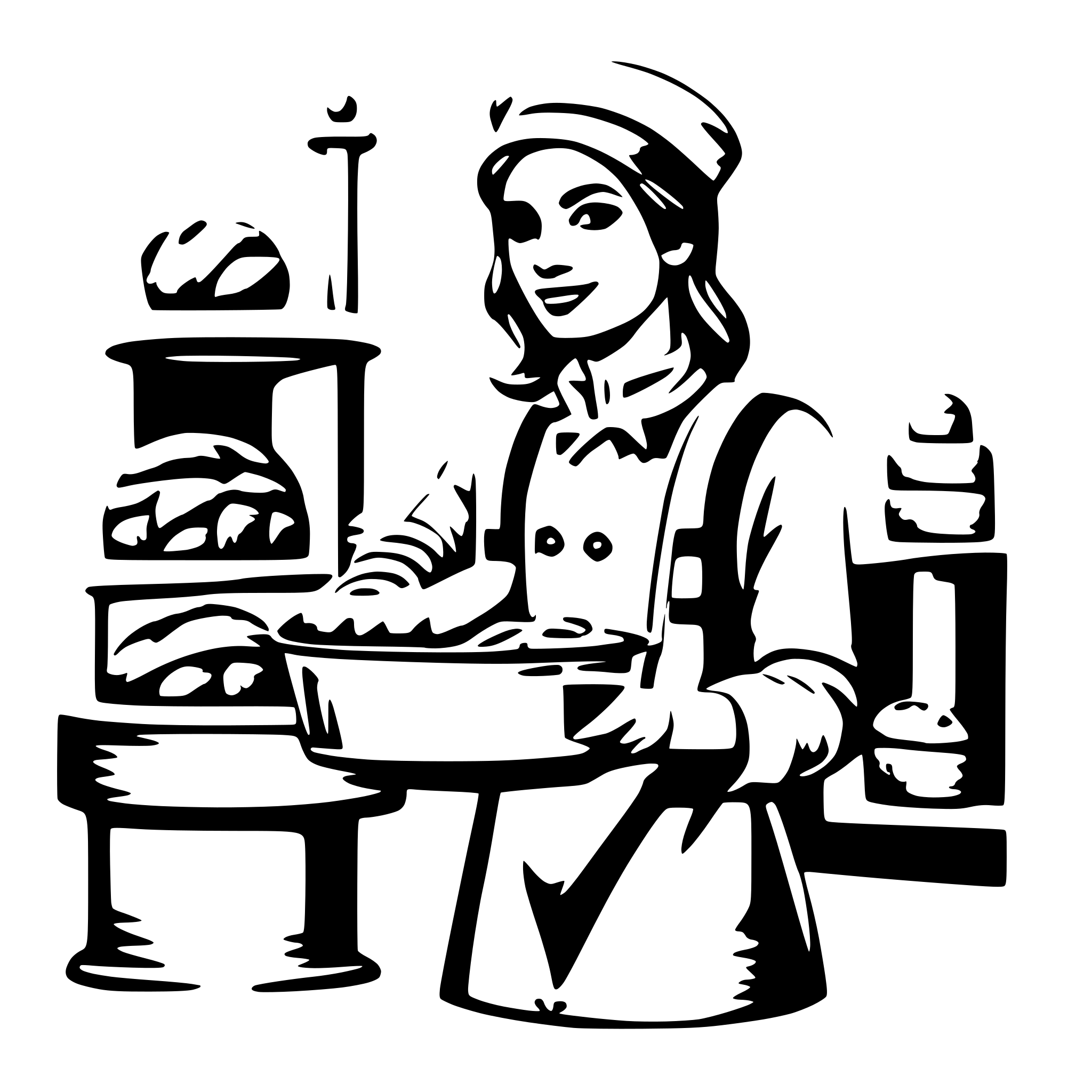 AI-generated SVG of 'French Artisan Baker'