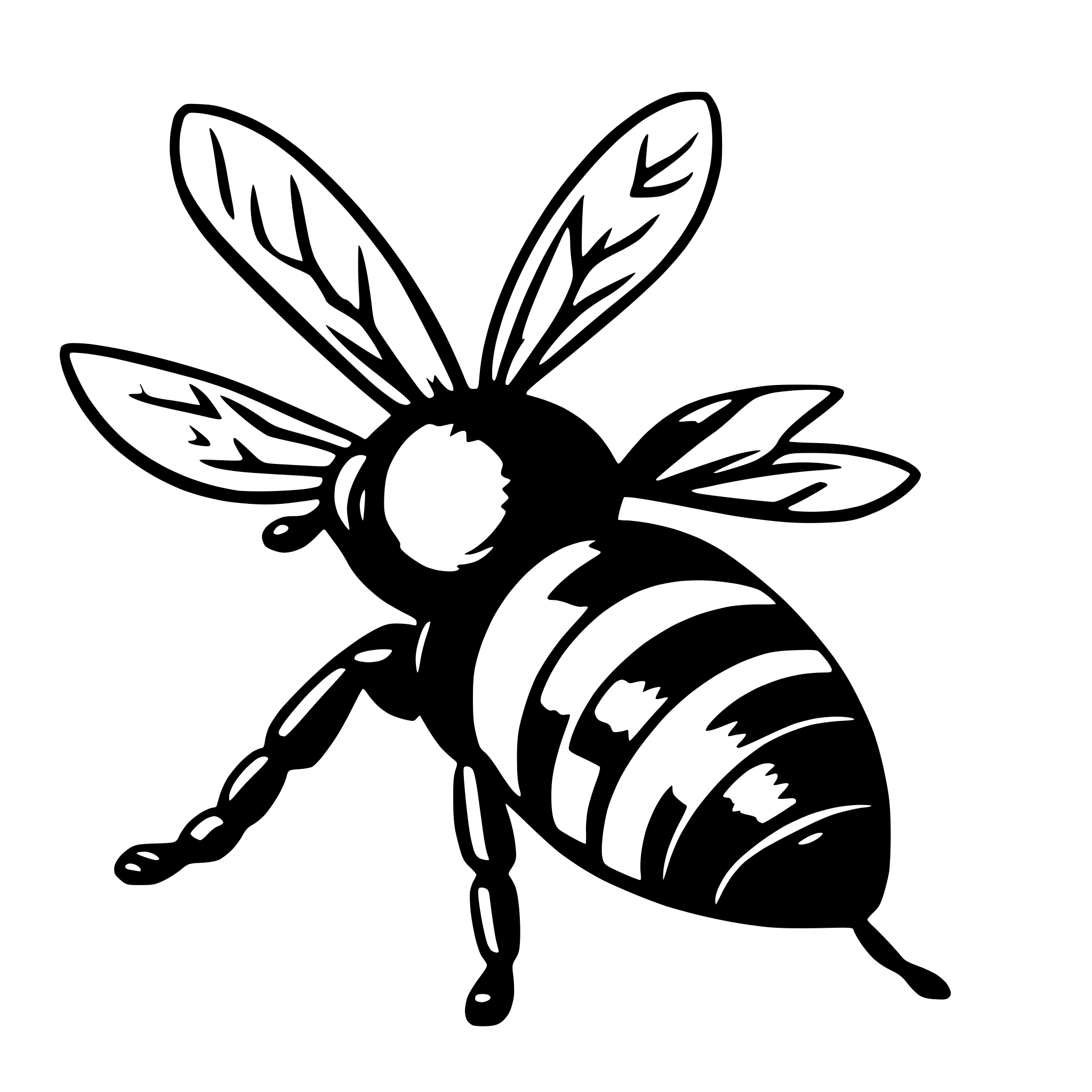 AI-generated SVG of a bee