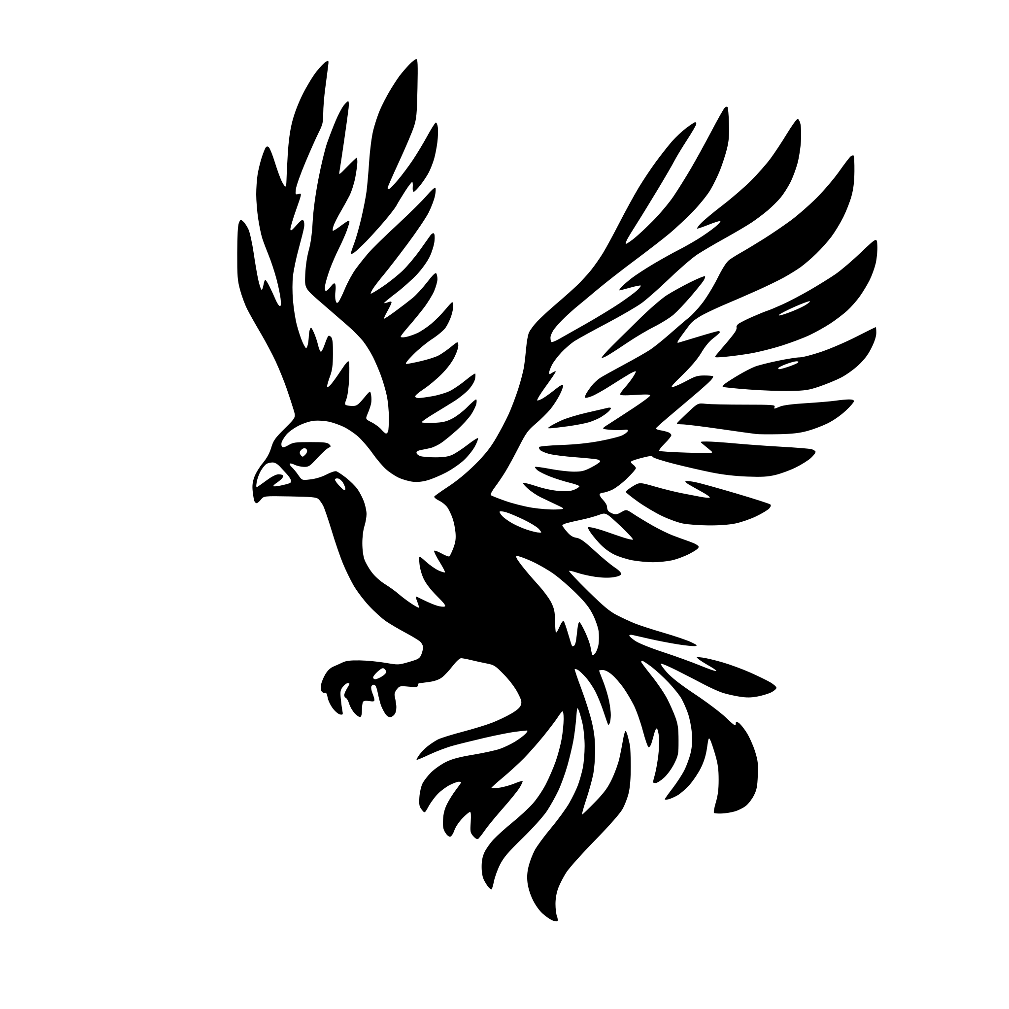 AI-generated SVG of a phoenix vector