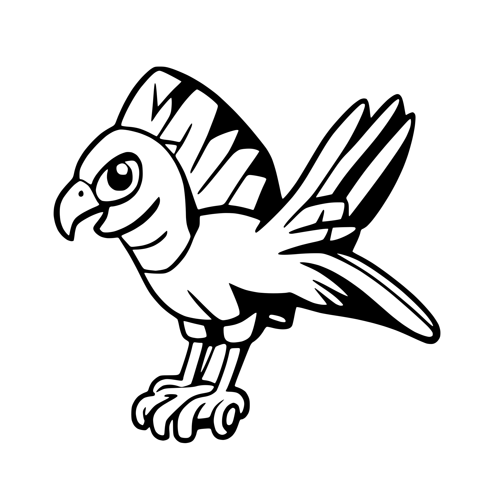 AI-generated SVG of a side profile of a cartoon falcon flying with its legs tucked AI-generated SVG of a side profile of a cartoon falcon flying with its legs tucked