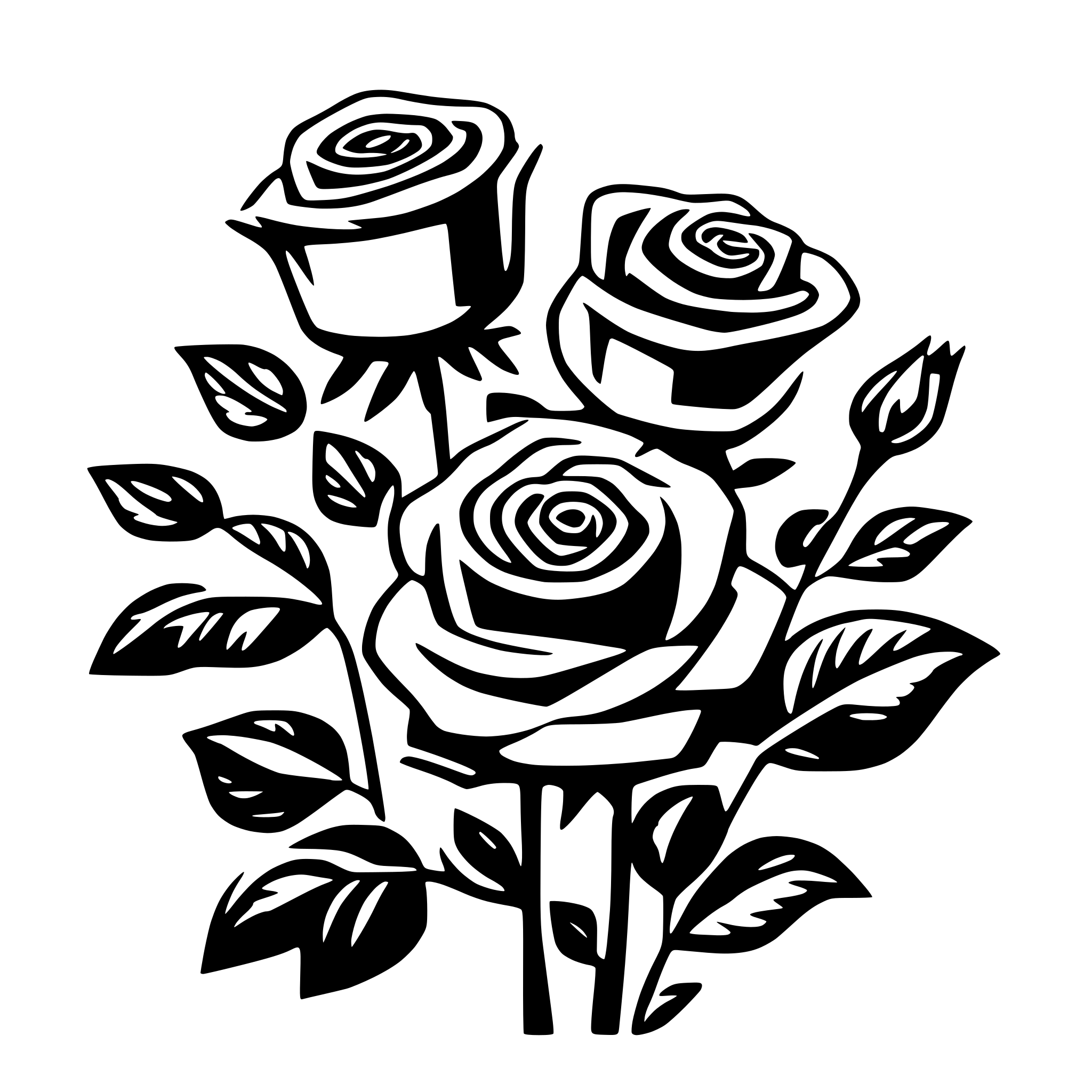 AI-generated SVG of '12 Roses'