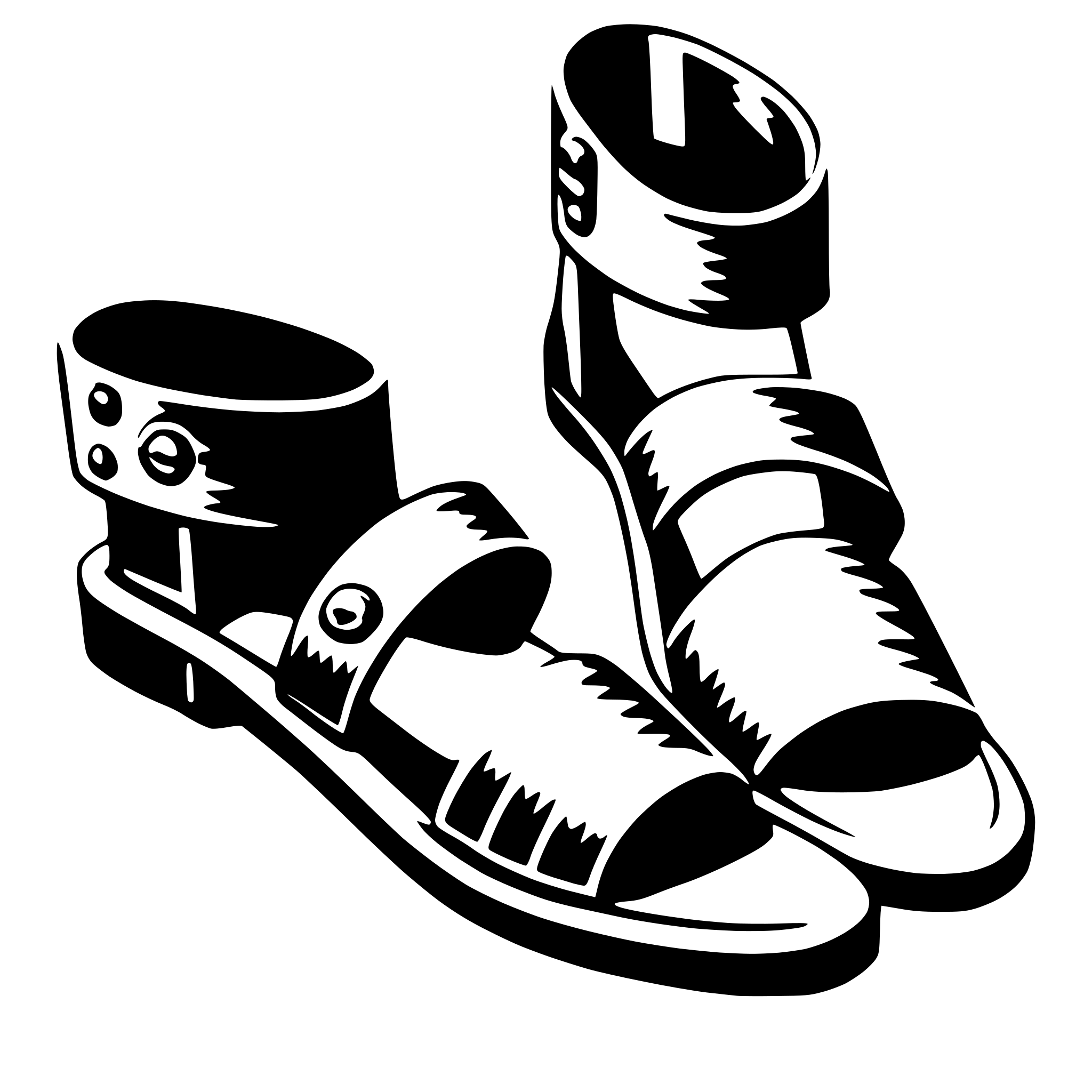 AI-generated SVG of 'sandal'