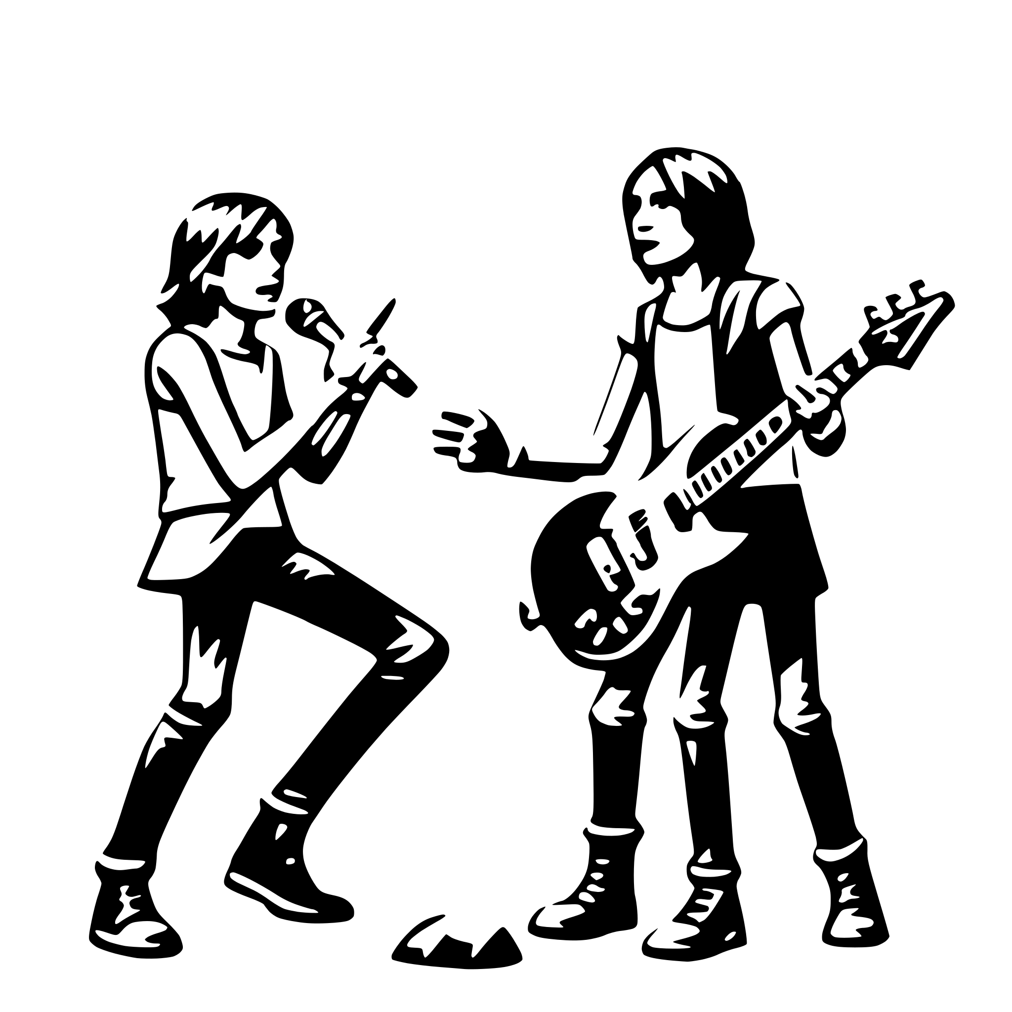 AI-generated SVG of 'rock band concert'