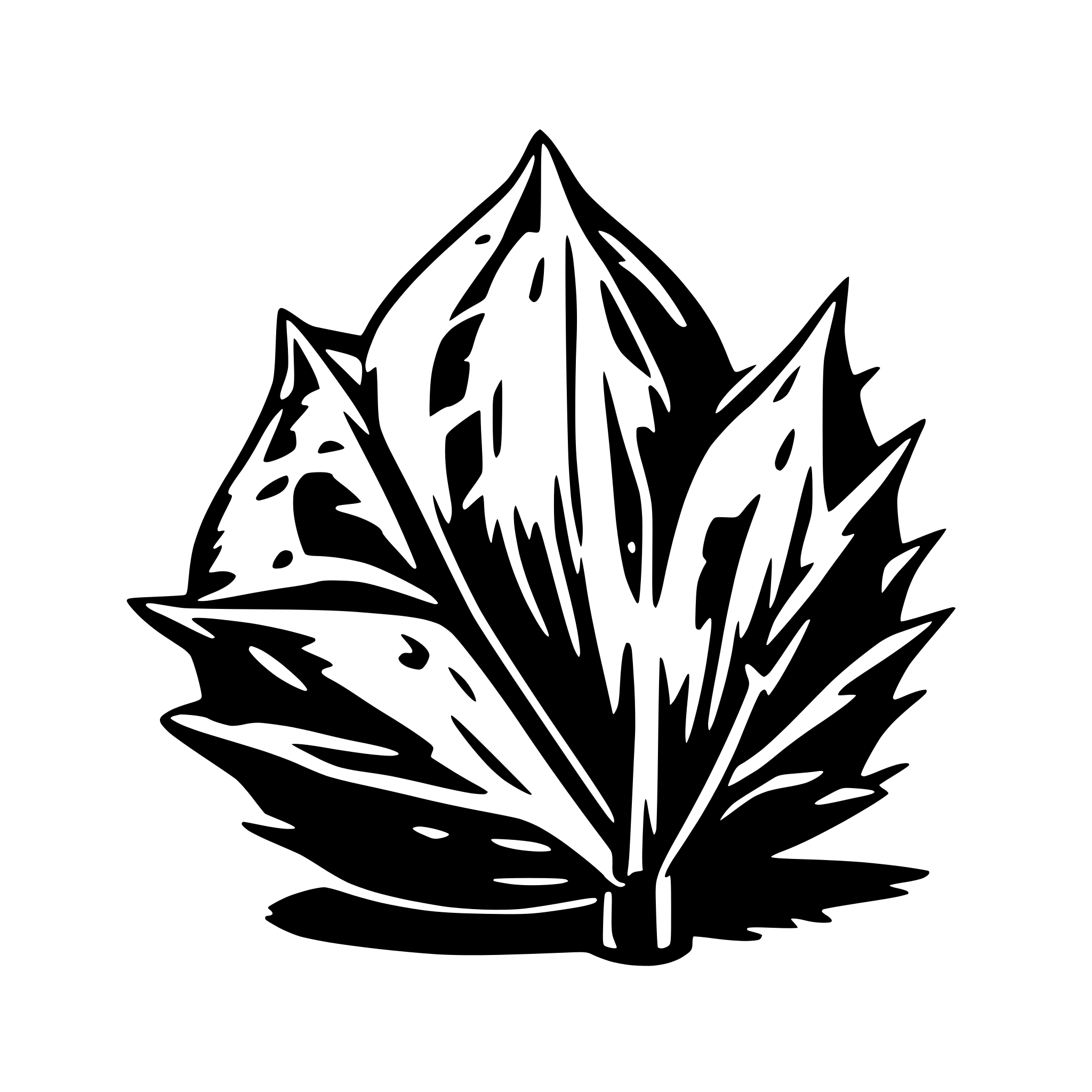 AI-generated SVG of 'Chestnut with thorns'