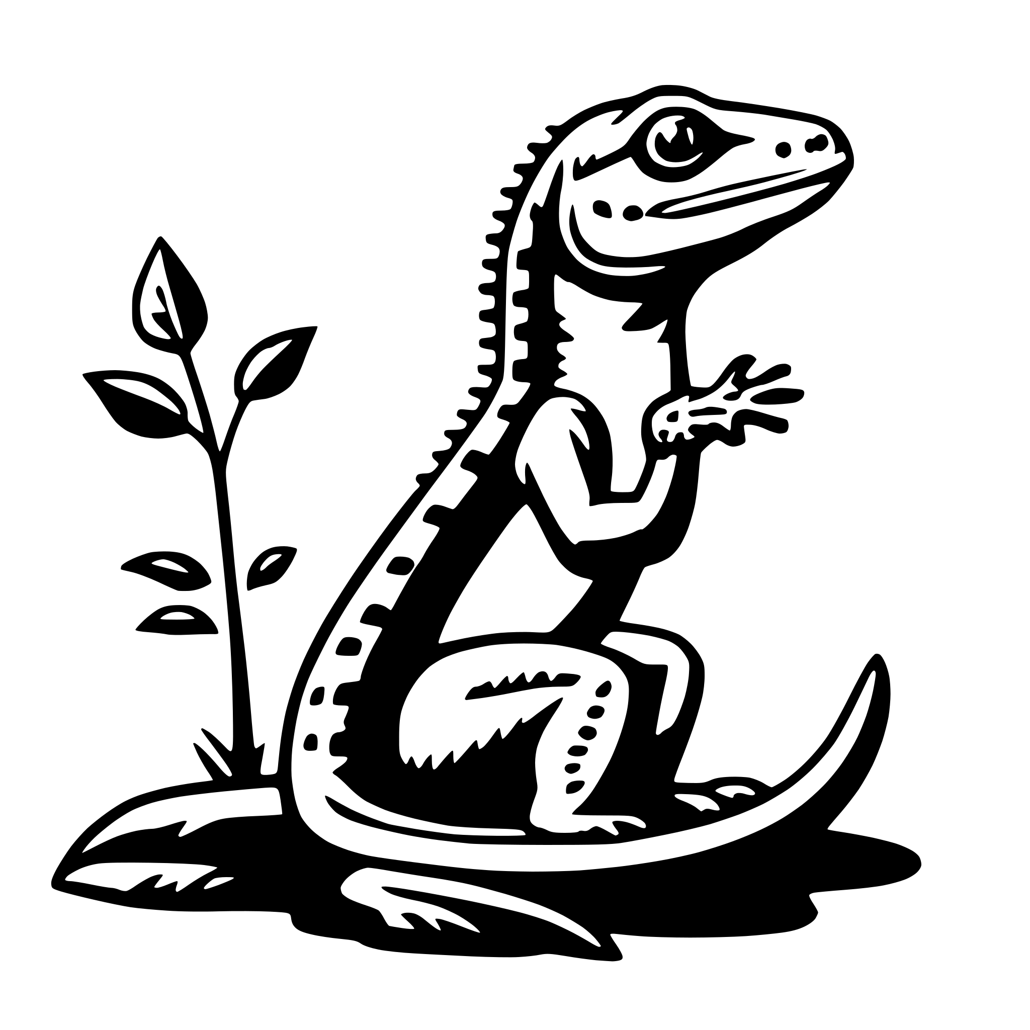 AI-generated SVG of a lizard