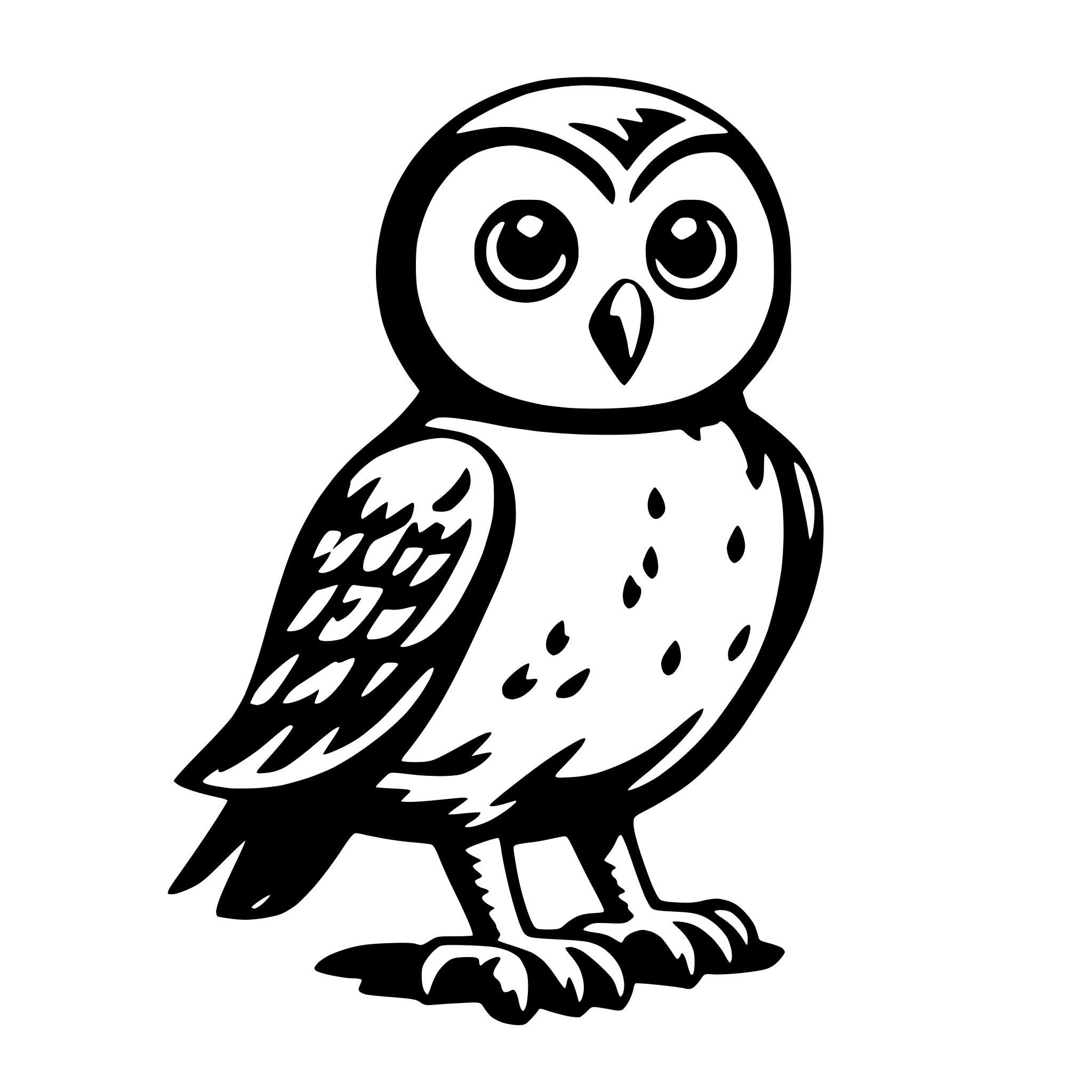 AI-generated SVG of 'owl'