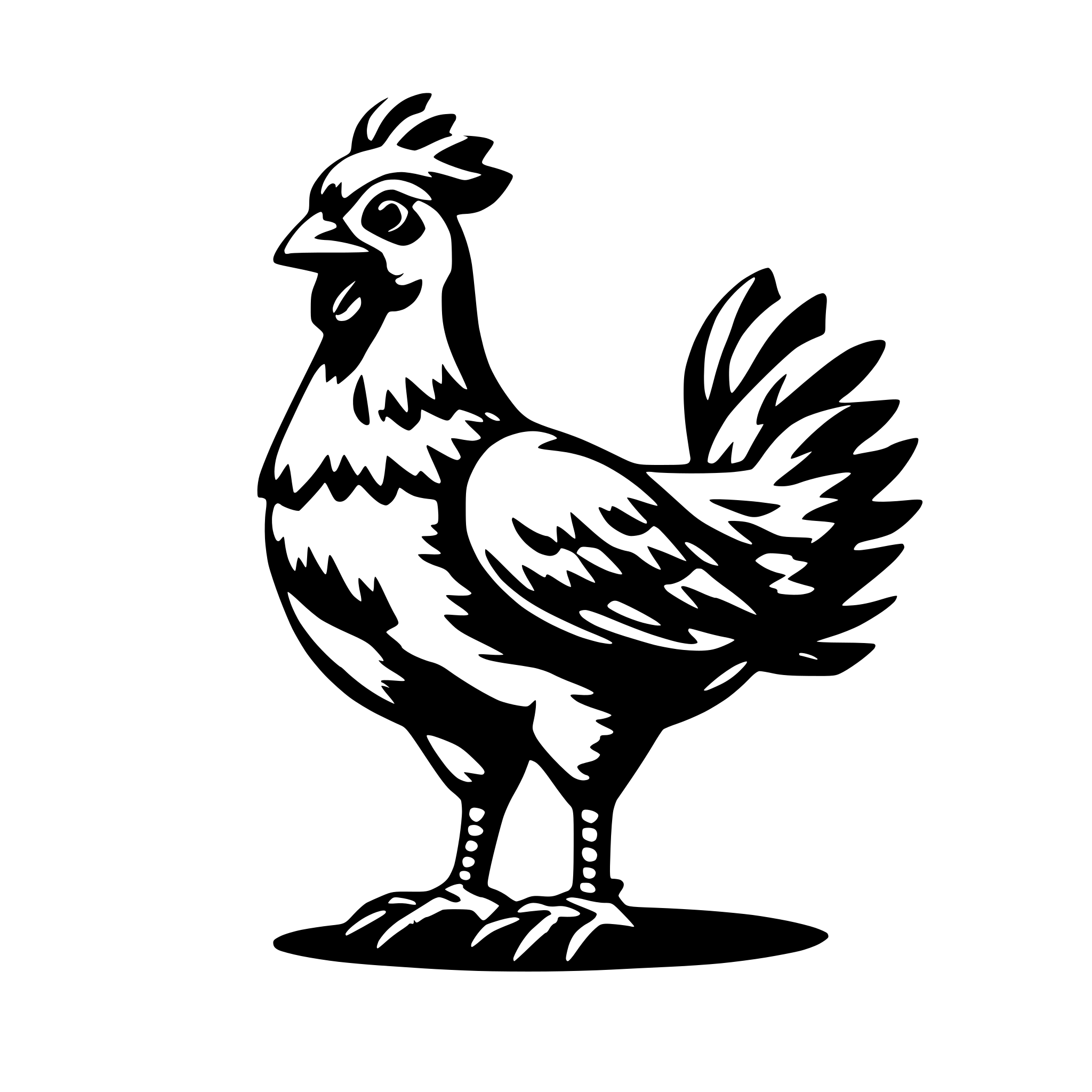 AI-generated SVG of 'chicken jockey'