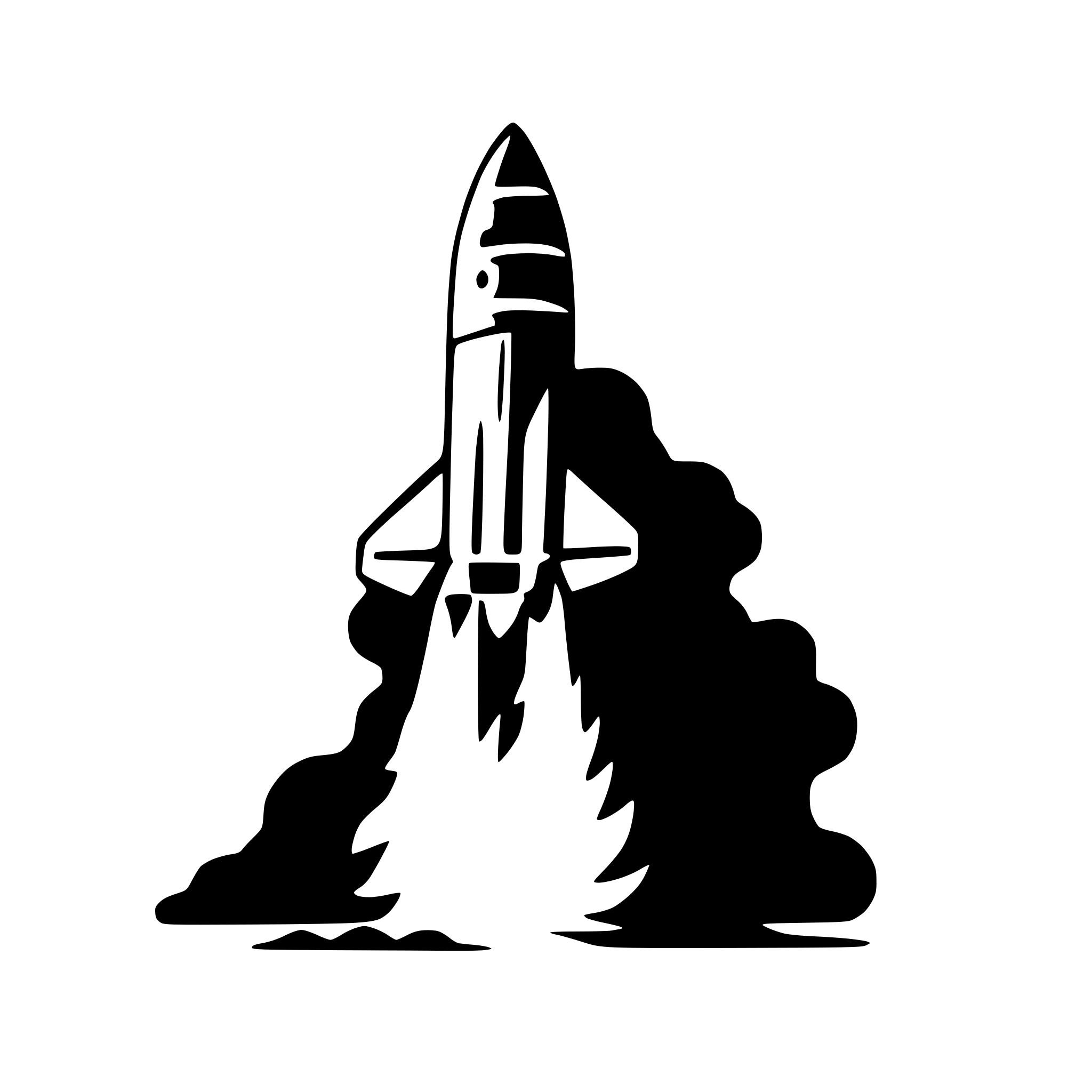 AI-generated SVG of a rocket launching into space