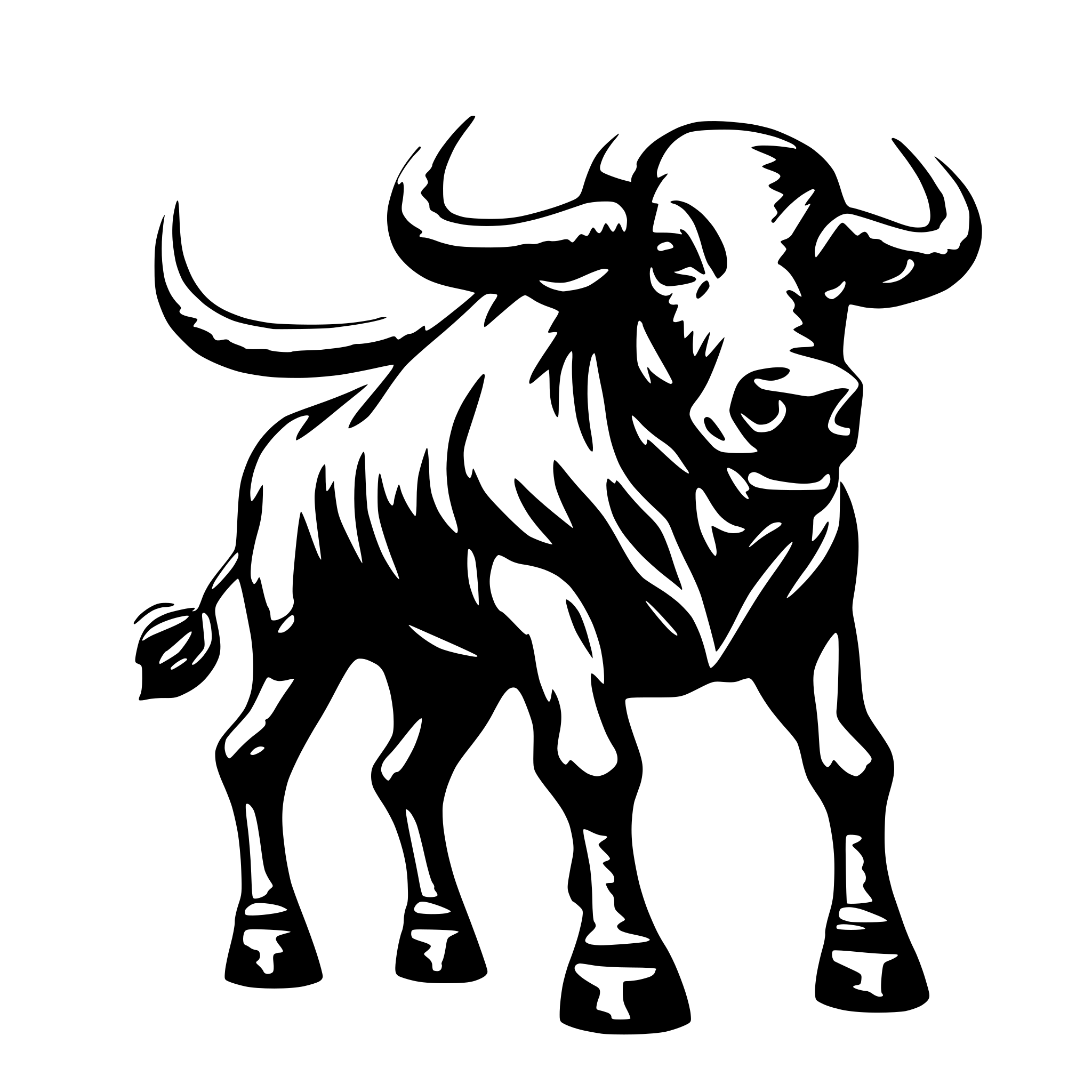 AI-generated SVG of a design a coin with this bull