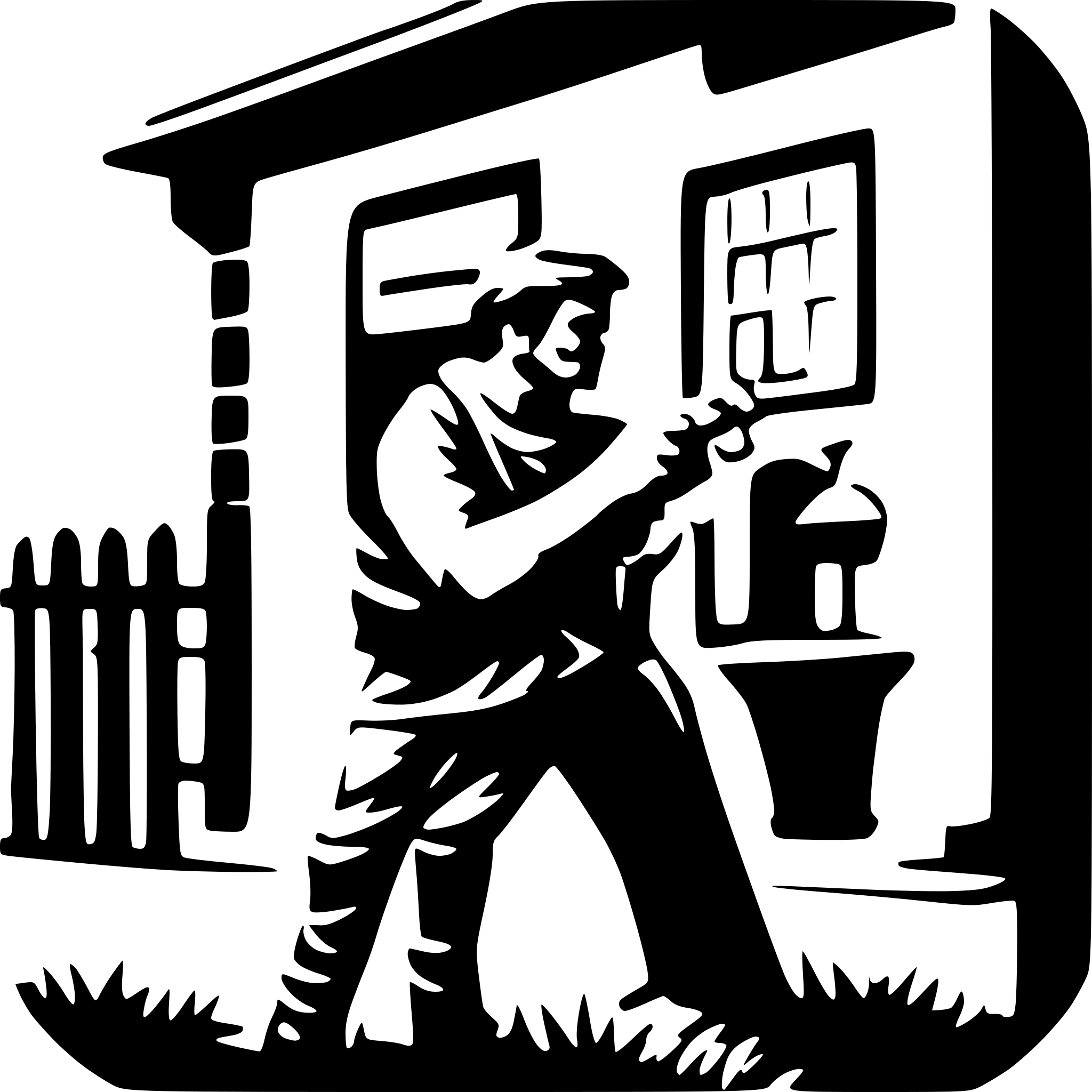 AI-generated SVG of 'handyman hammering outside a home'