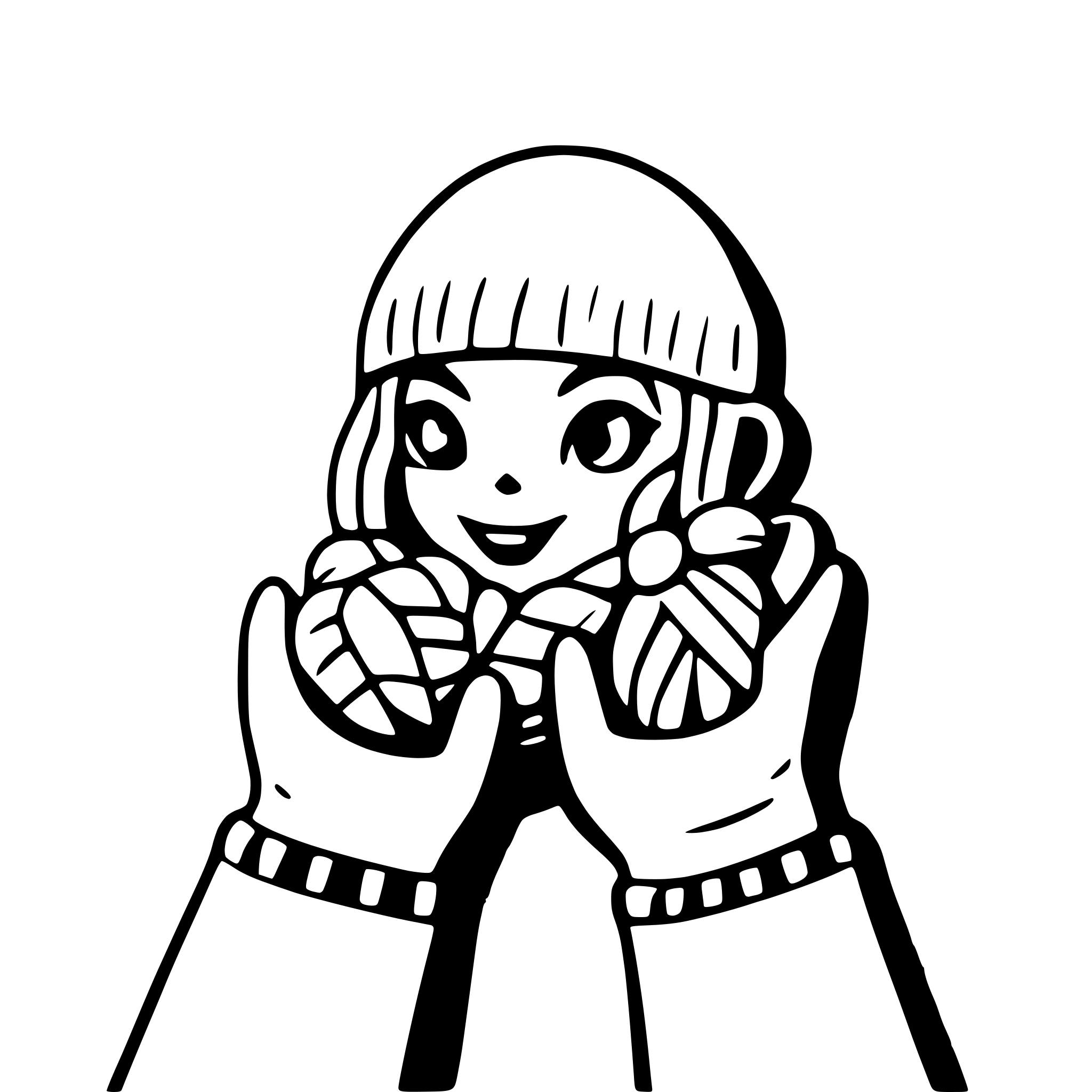 AI-generated SVG of a hands knitting wool