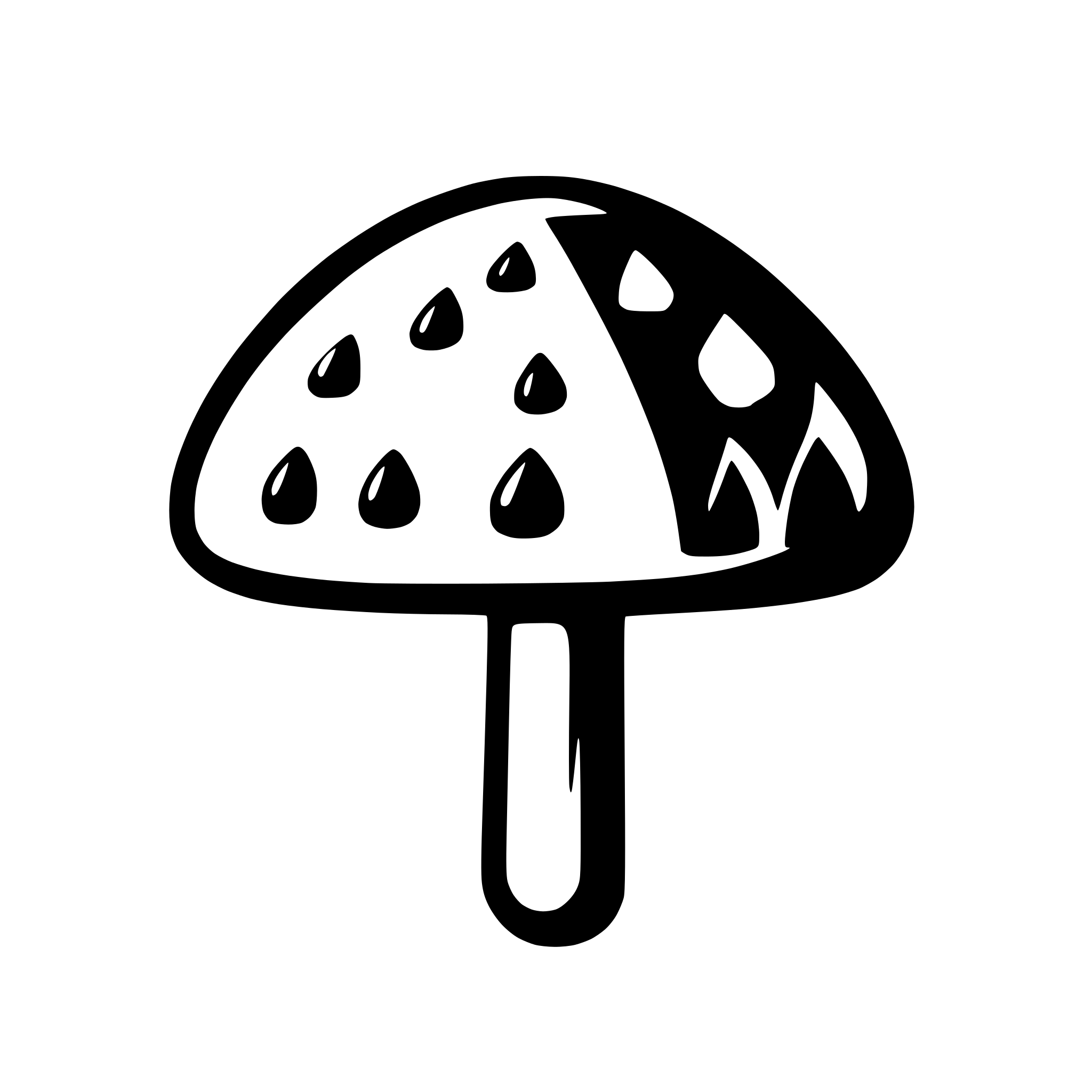 AI-generated SVG of a mushrooms formed as a parabol antenna