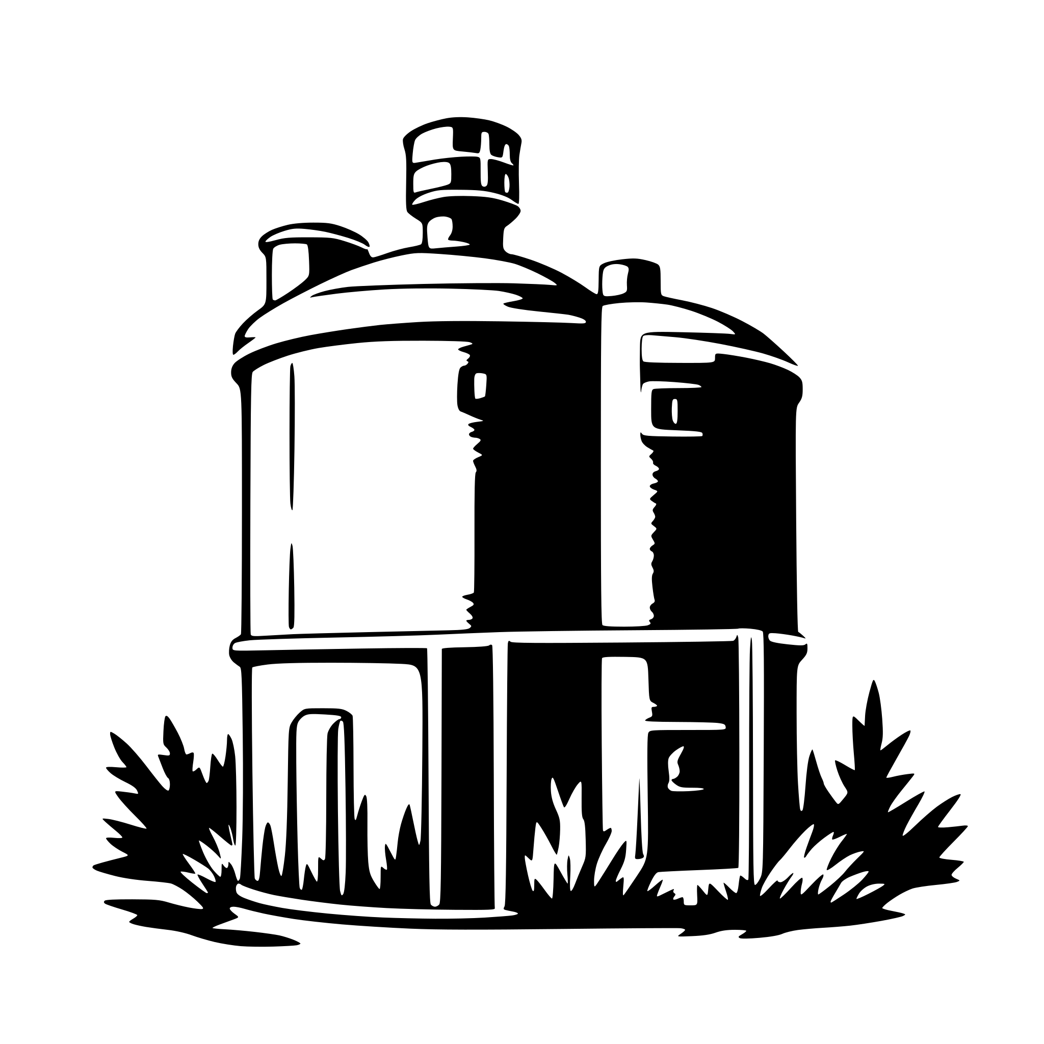 AI-generated SVG of 'water tank 2D'