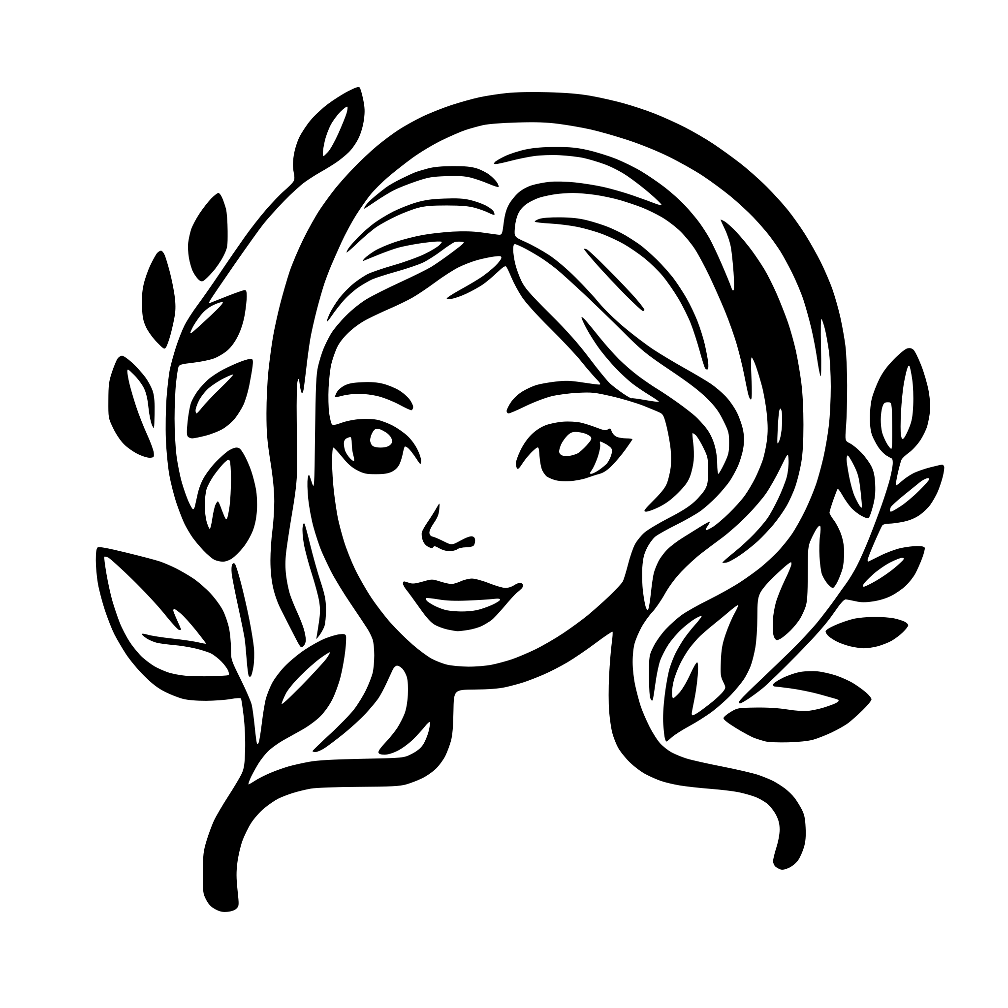 AI-generated SVG of 'cursive G with olive branches around it'