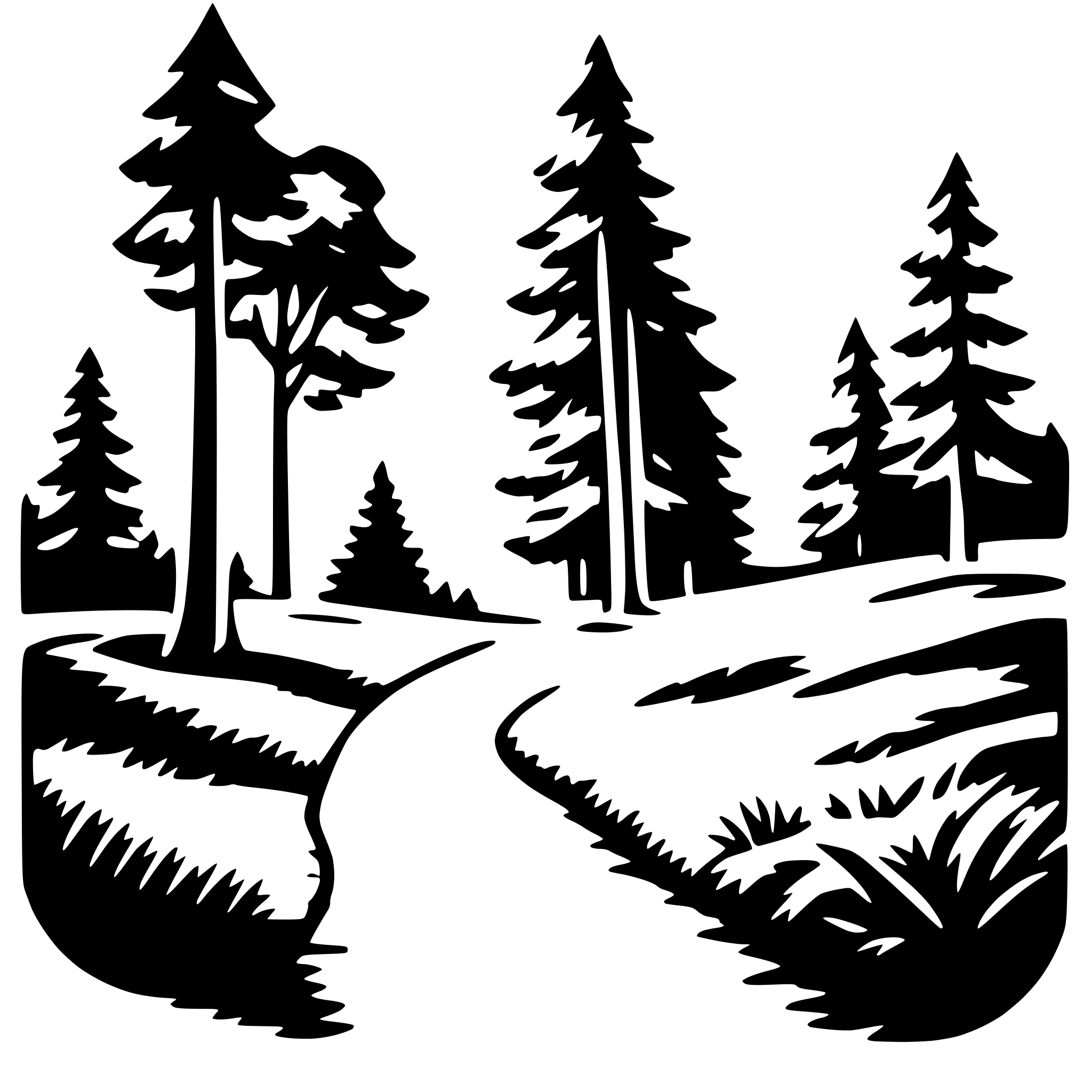 AI-generated SVG of 'forest retreat'
