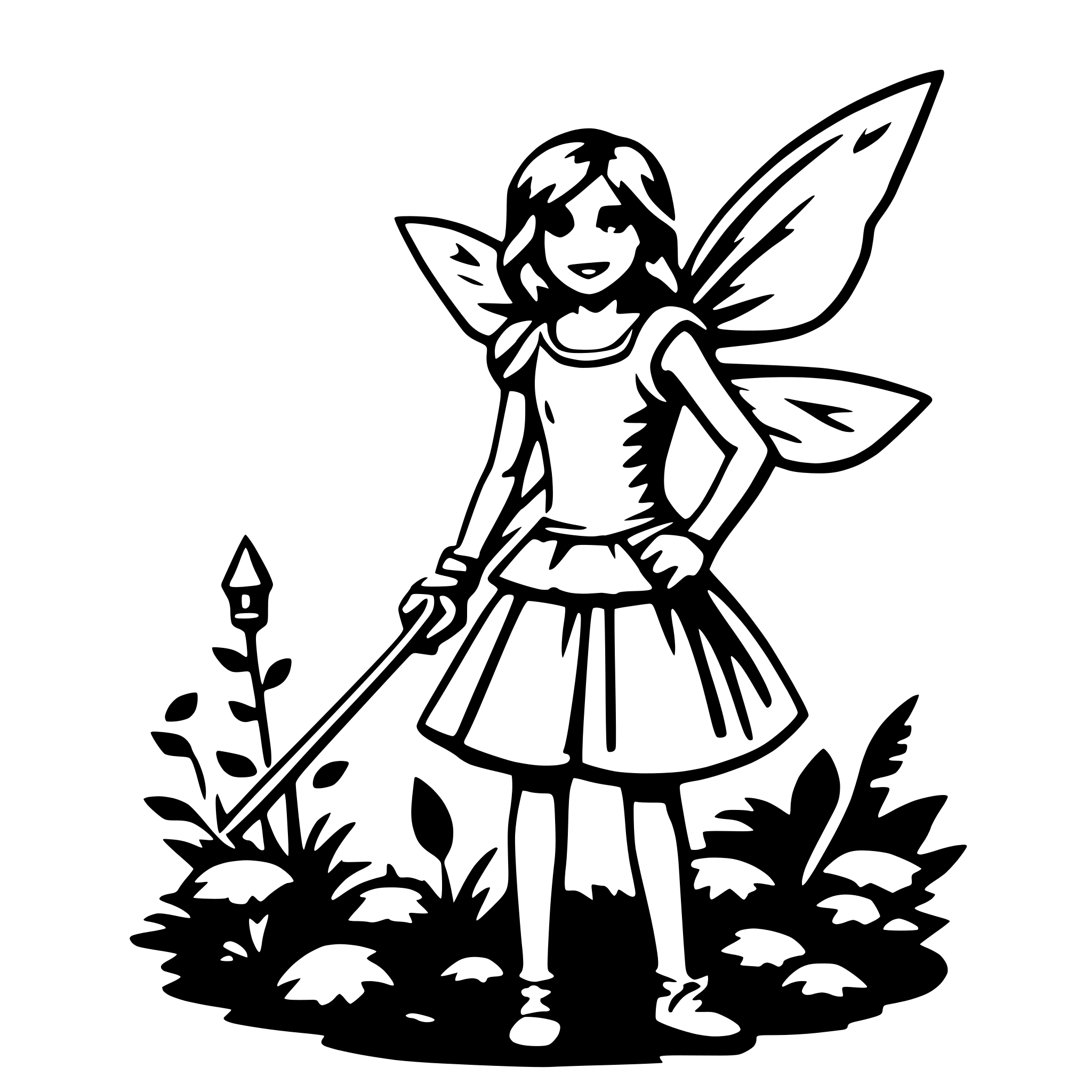 AI-generated SVG of a fairy with wand