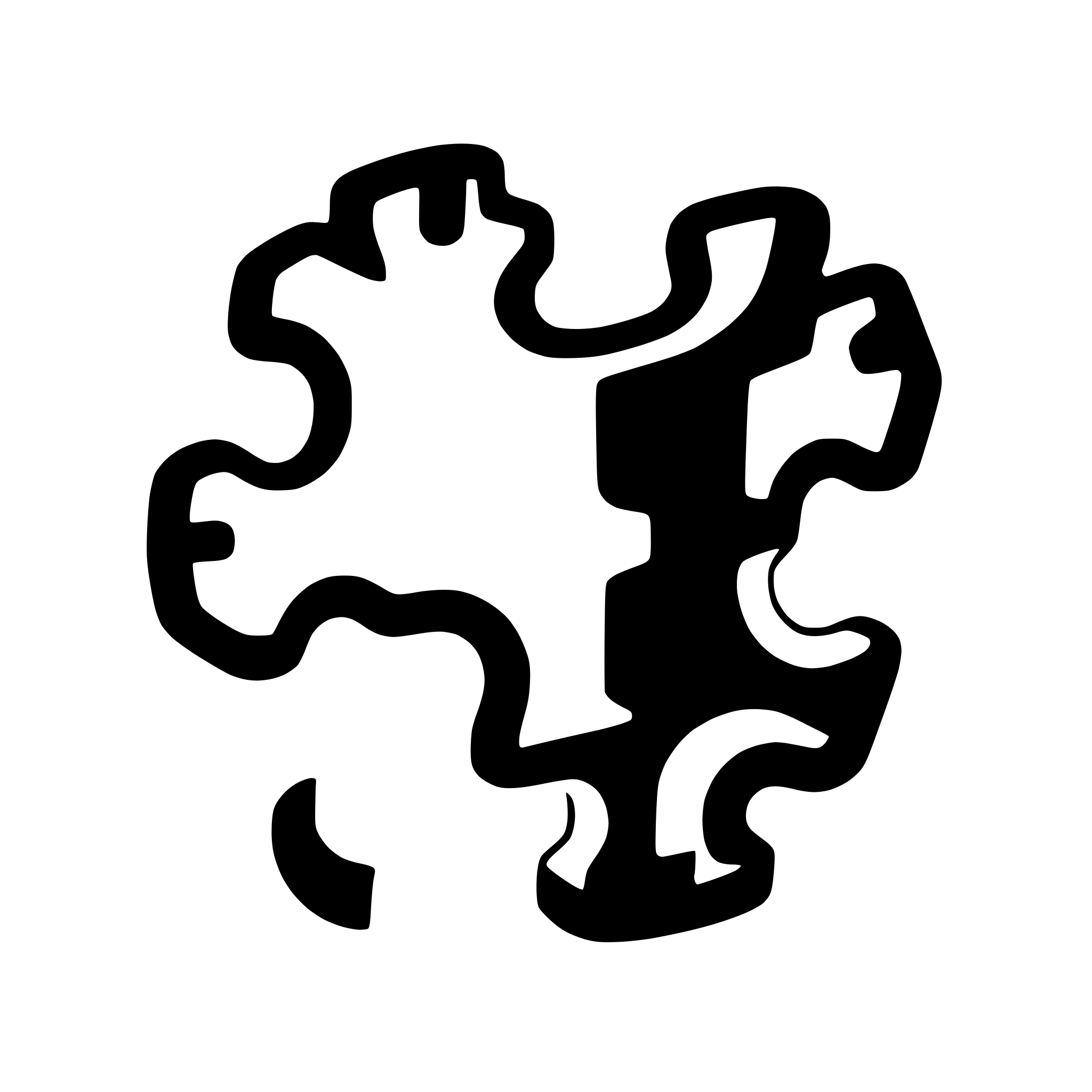 AI-generated SVG of a minimalist puzzle piece shape