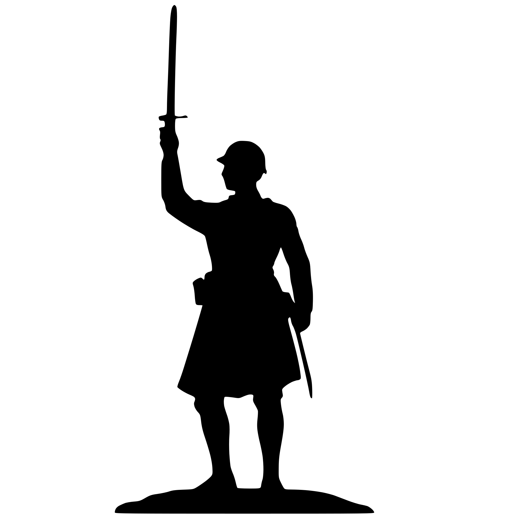 AI-generated SVG of 'world war 1 soldier holding aloft a sword'