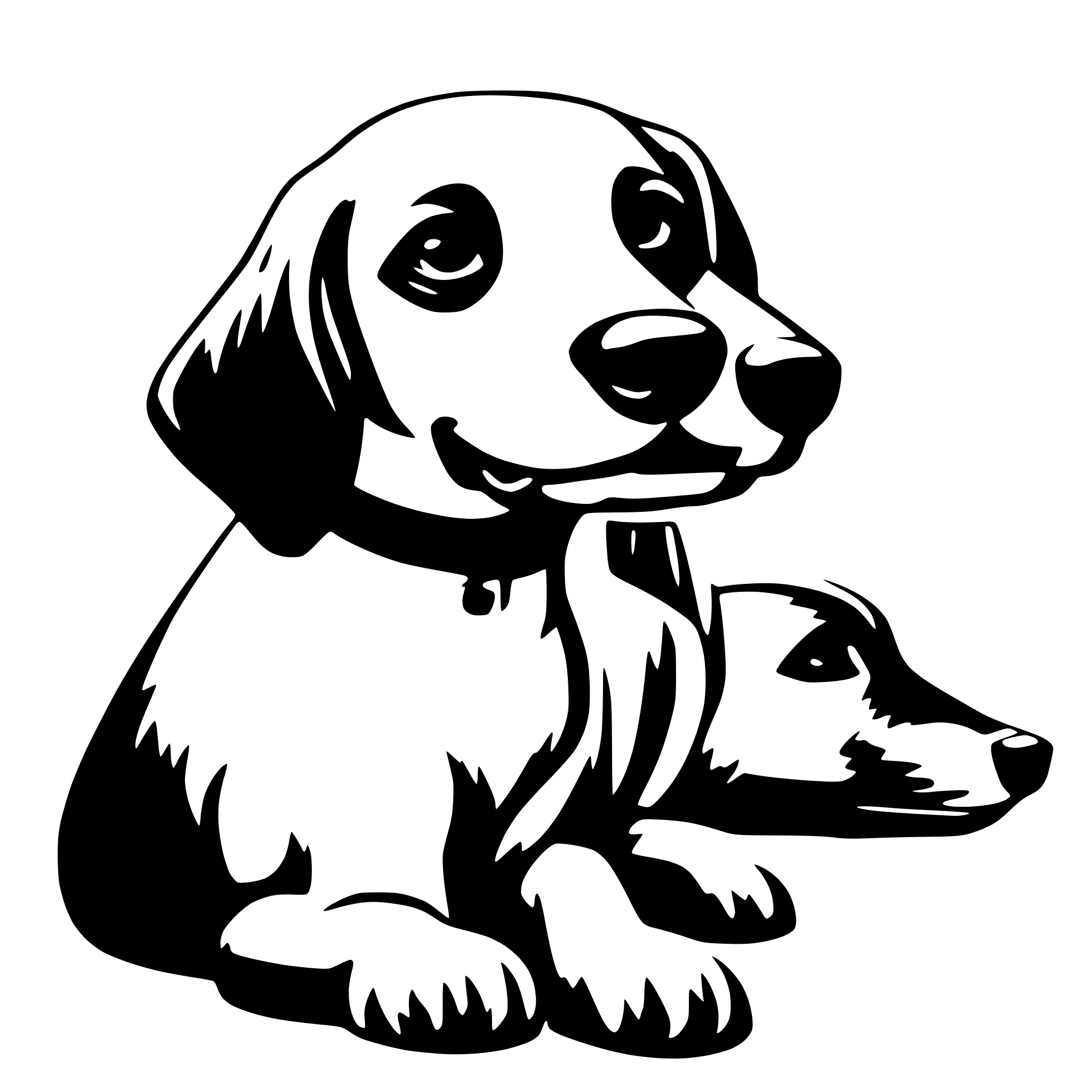 AI-generated SVG of a dogs