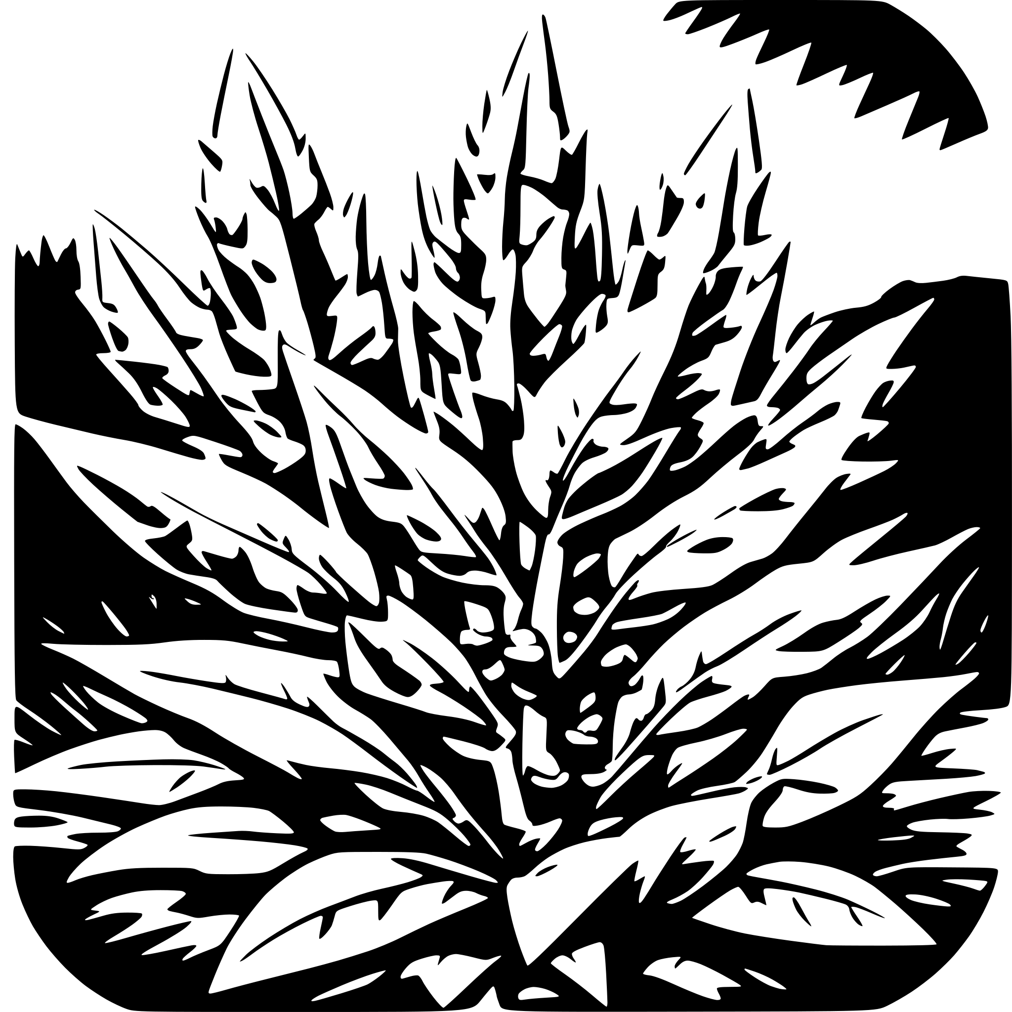 AI-generated SVG of 'thorny bush'