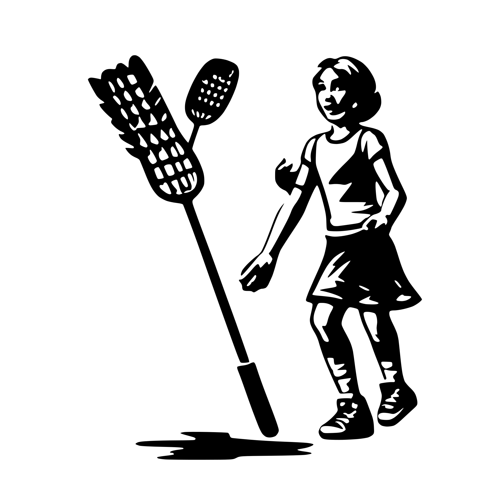 AI-generated SVG of a badminton