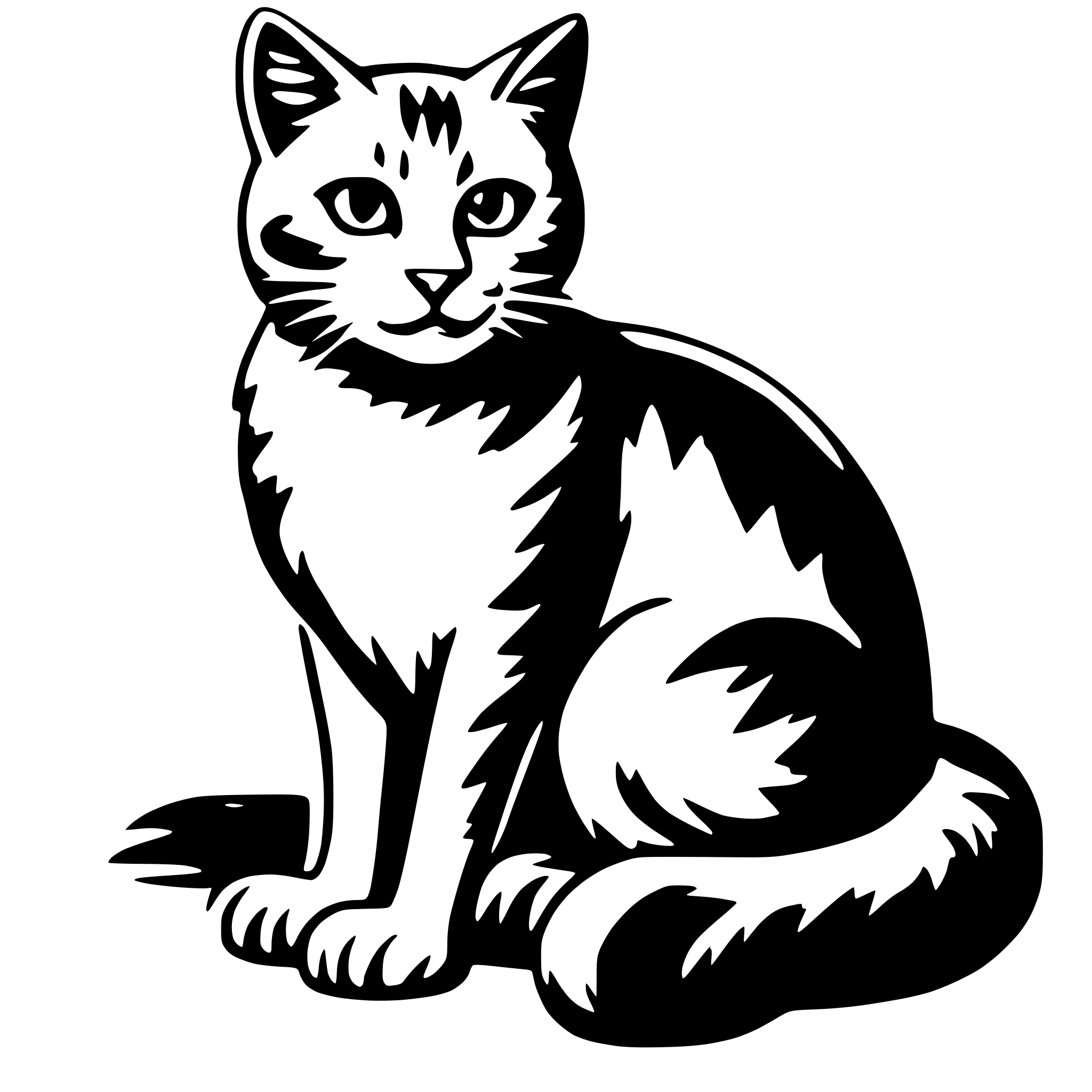 AI-generated SVG of a cat