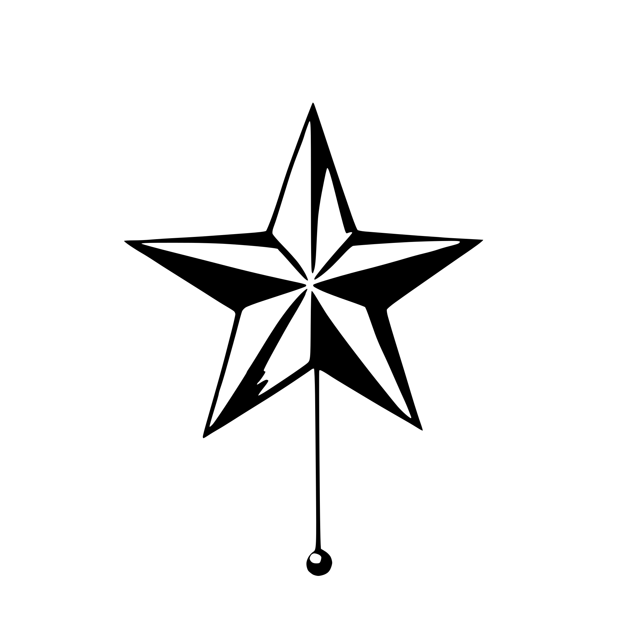 AI-generated SVG of 'a star on a string'