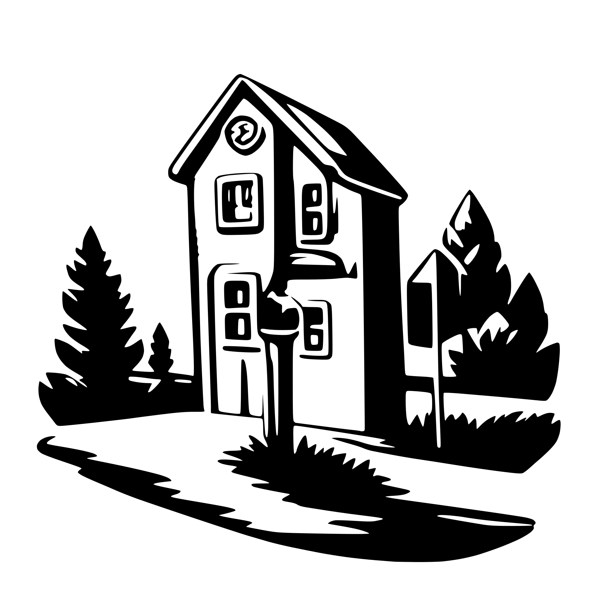 AI-generated SVG of a , vector illustration, monochrome