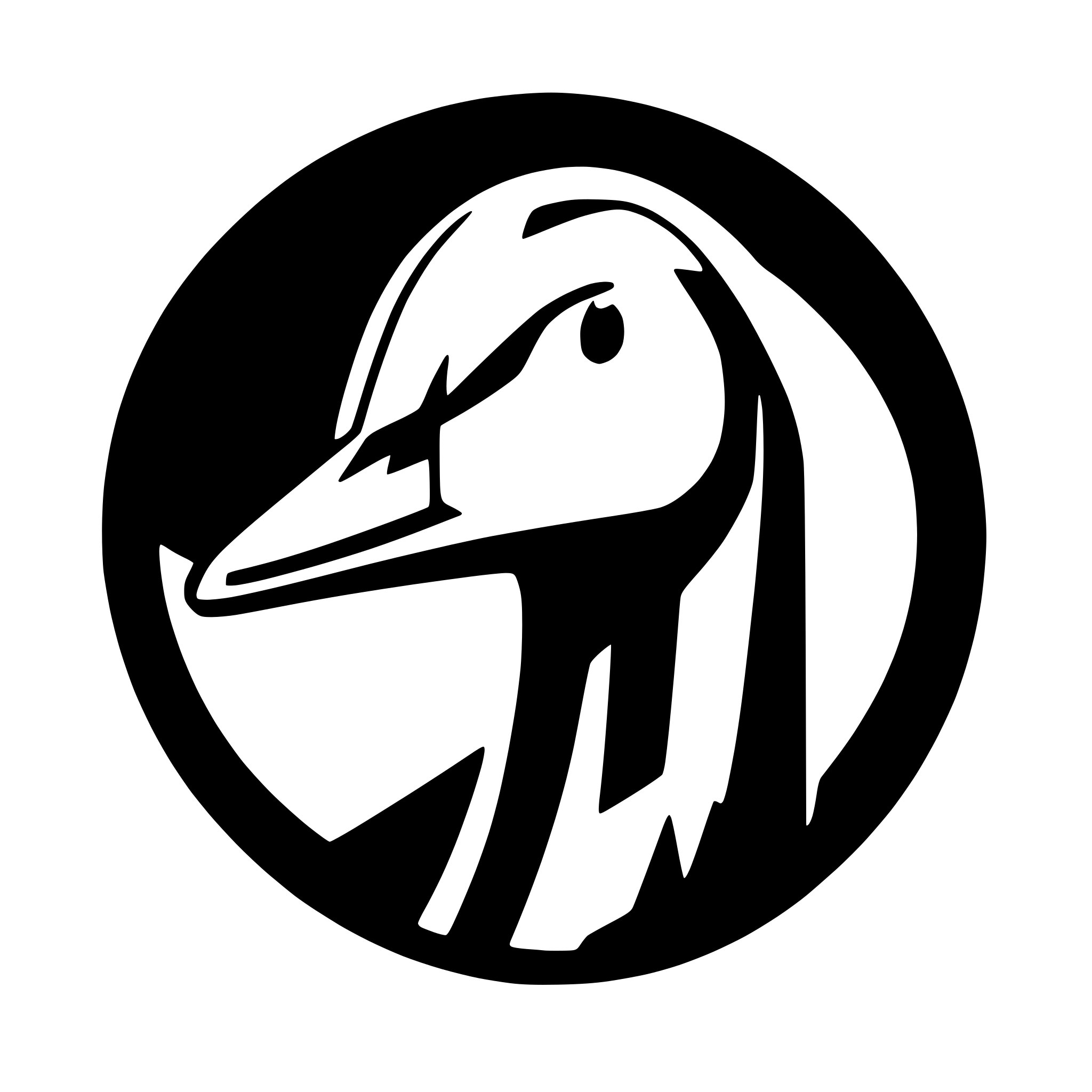 AI-generated SVG of 'geometrical goose head'