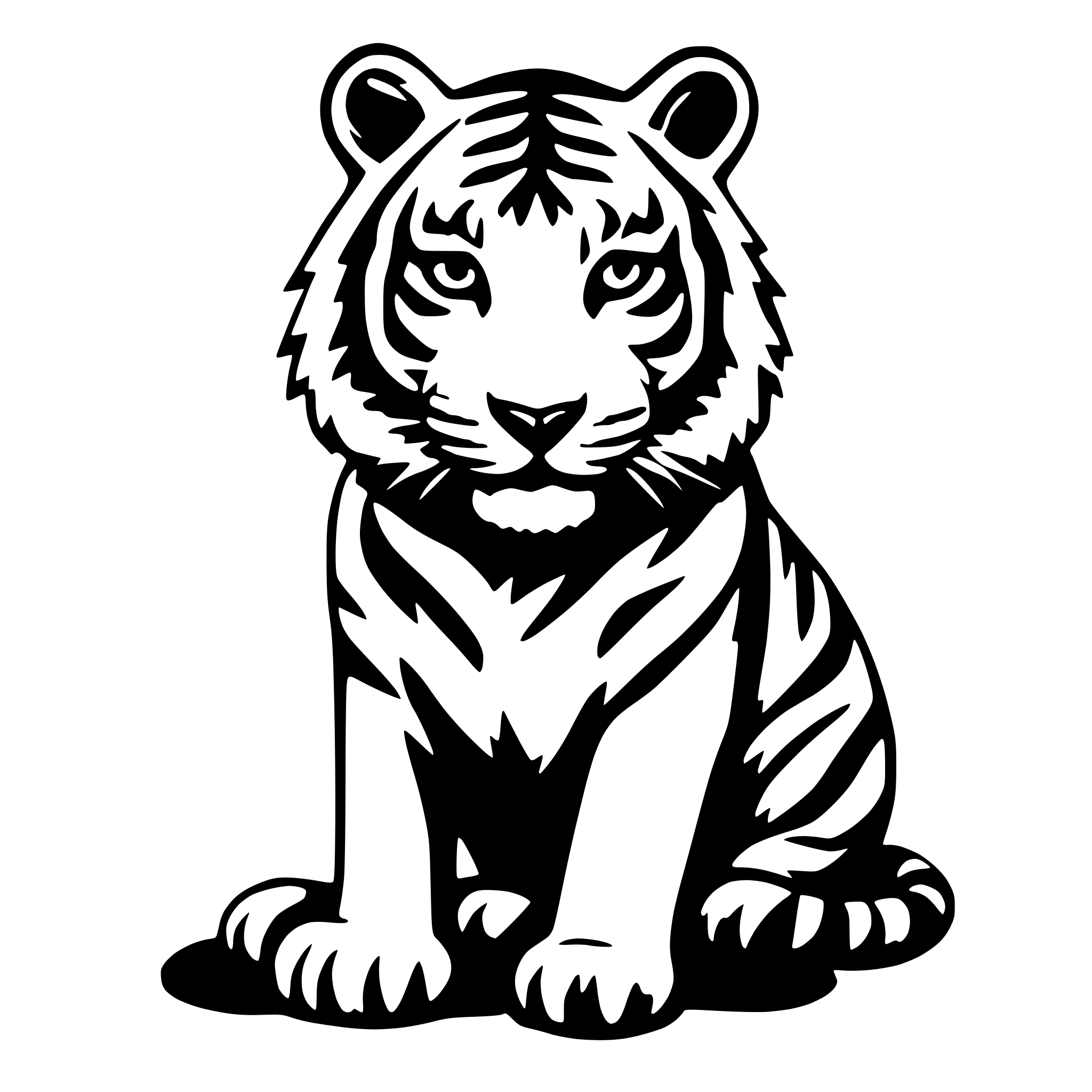 AI-generated SVG of a tiger