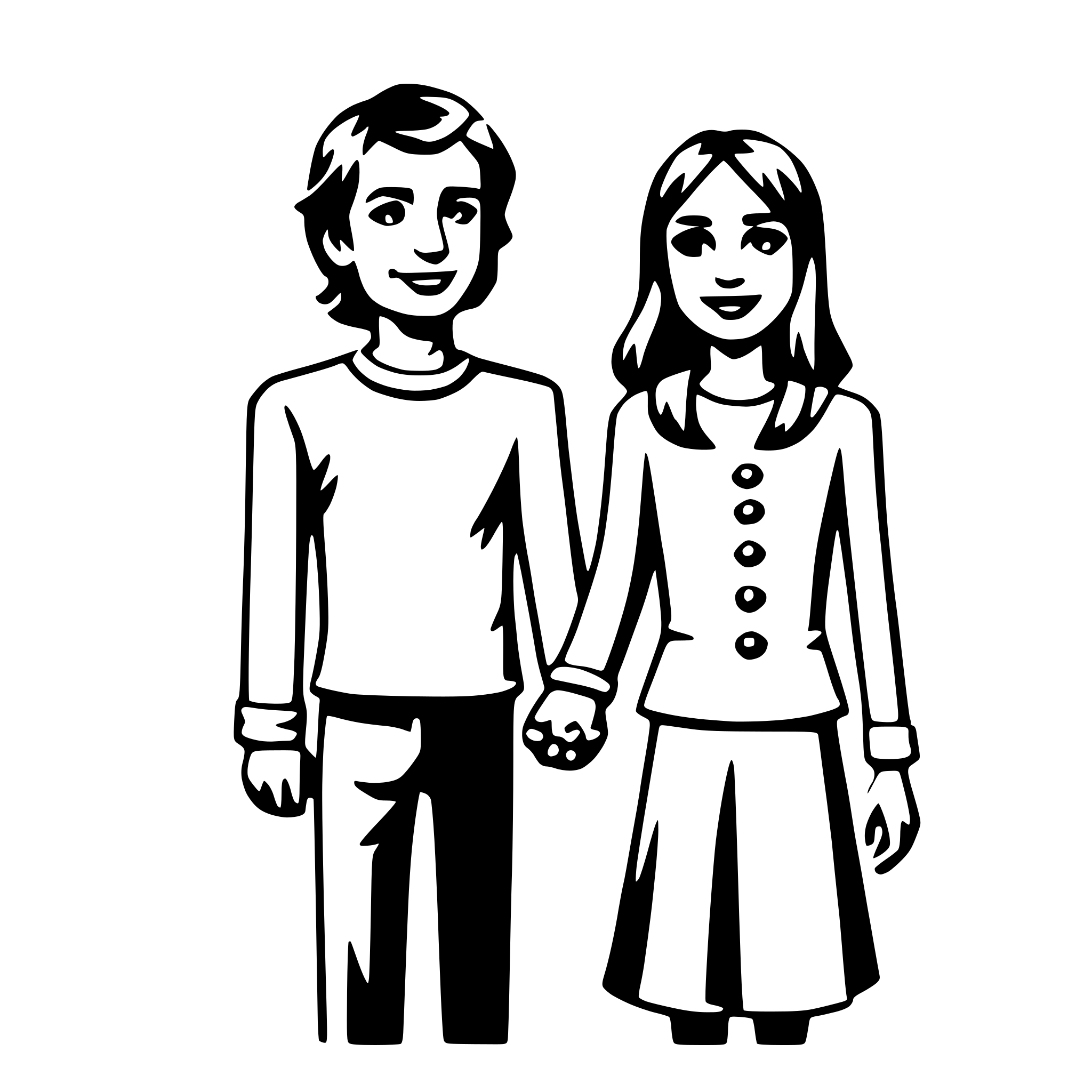 AI-generated SVG of a couple holding hands