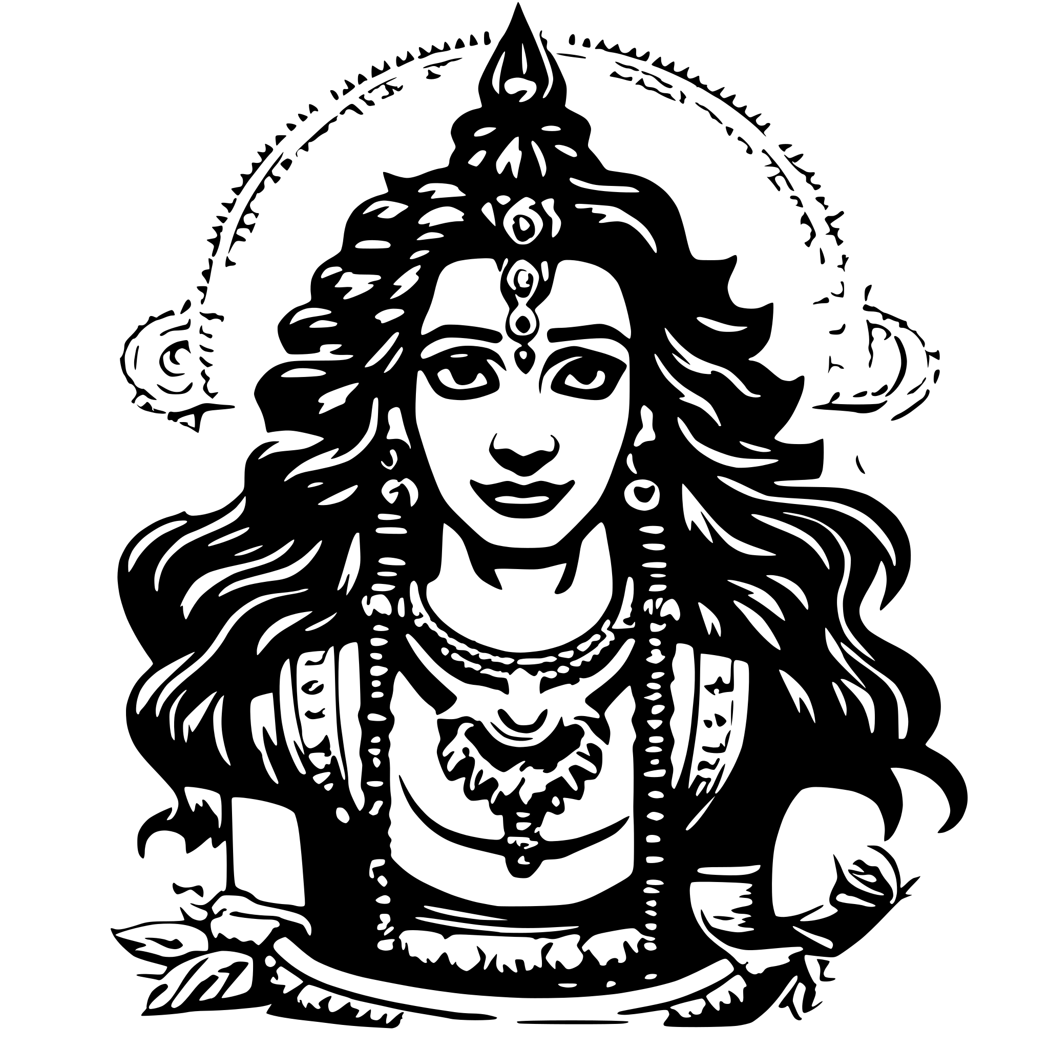 AI-generated SVG of 'mahadeva doing tandav'