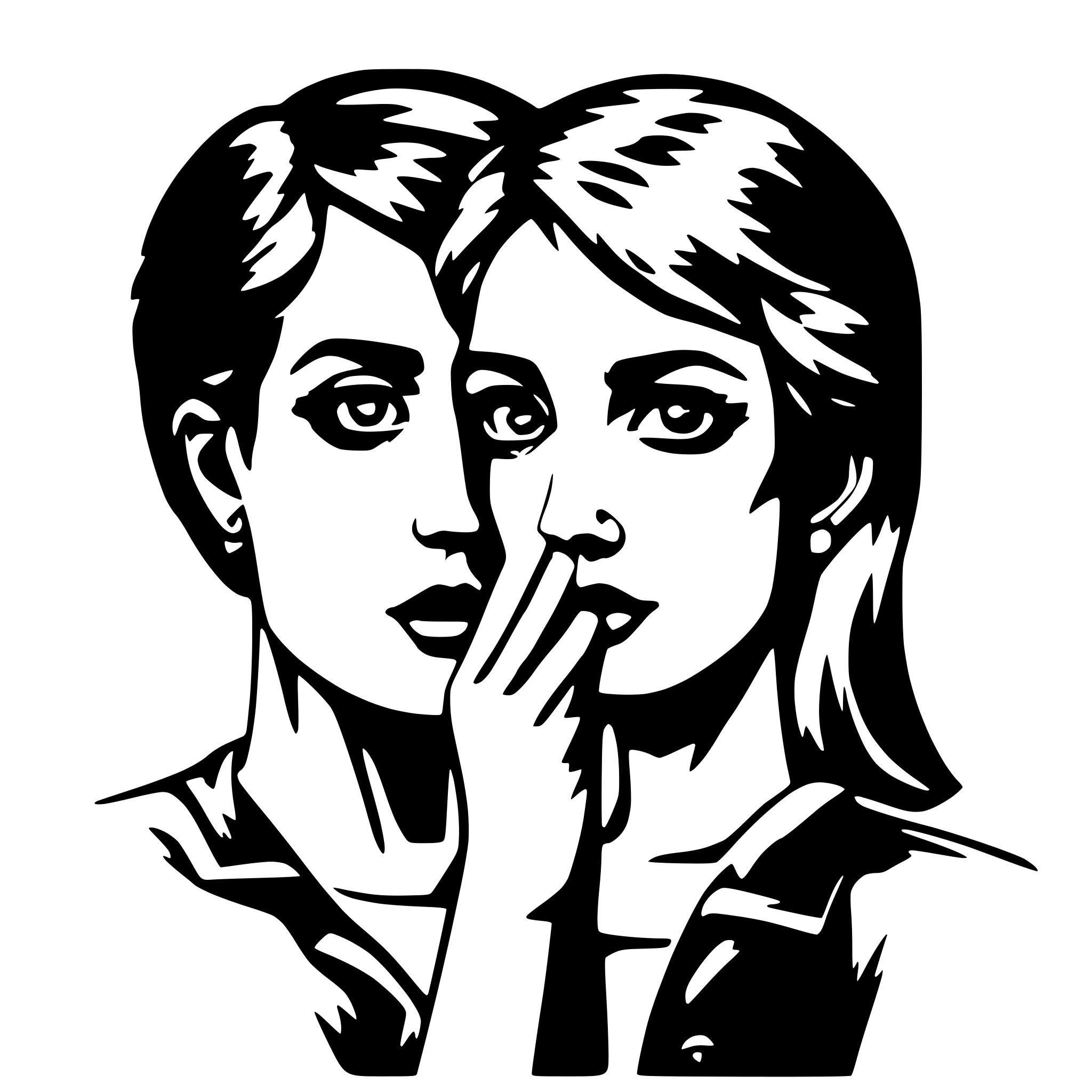 AI-generated SVG of 'tow hands on each eye'