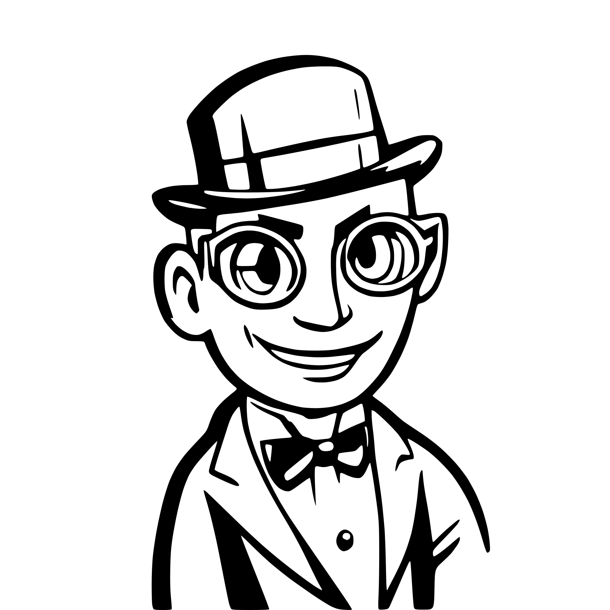 AI-generated SVG of 'cartoon man wearing a monocle'