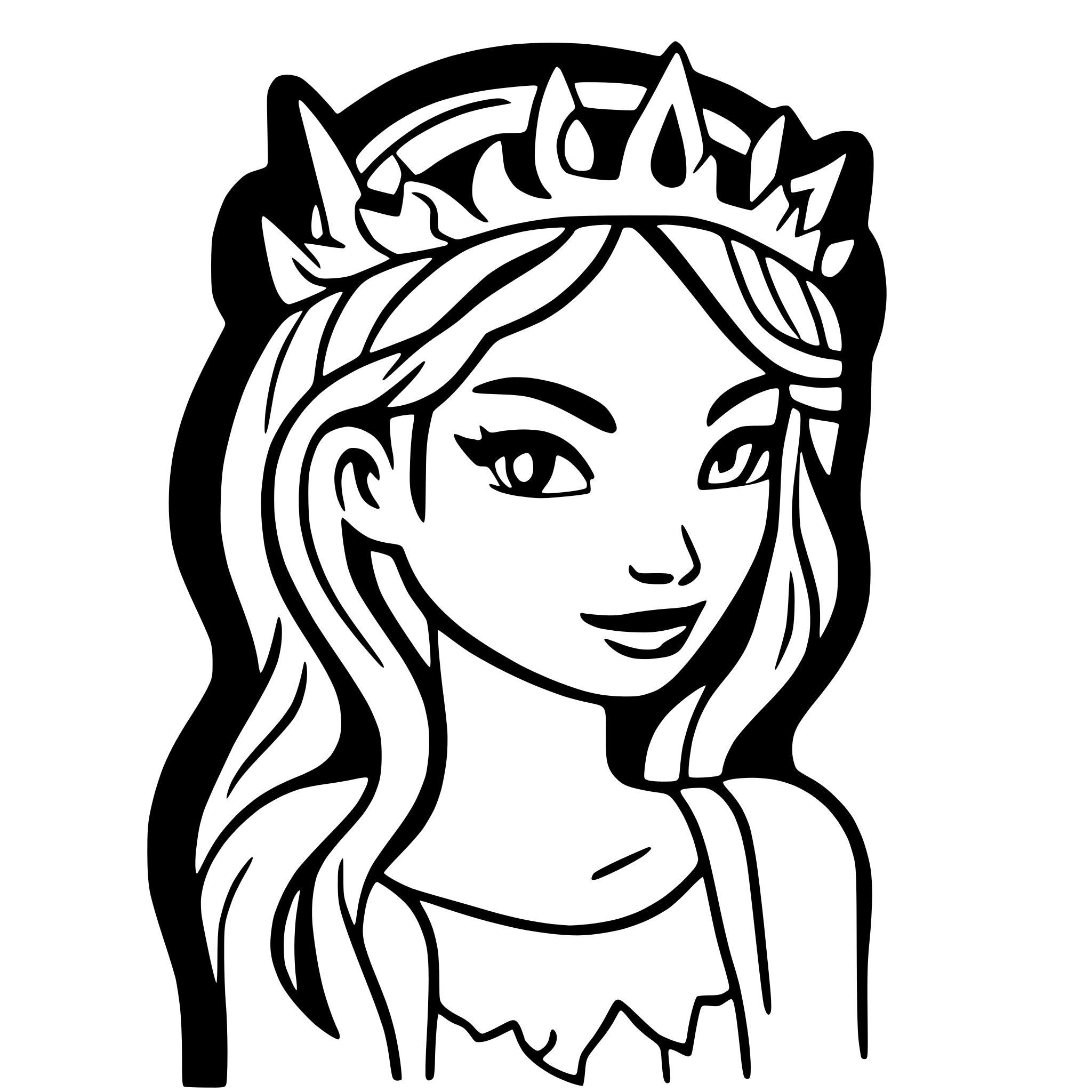 AI-generated SVG of 'unicorn and princess'