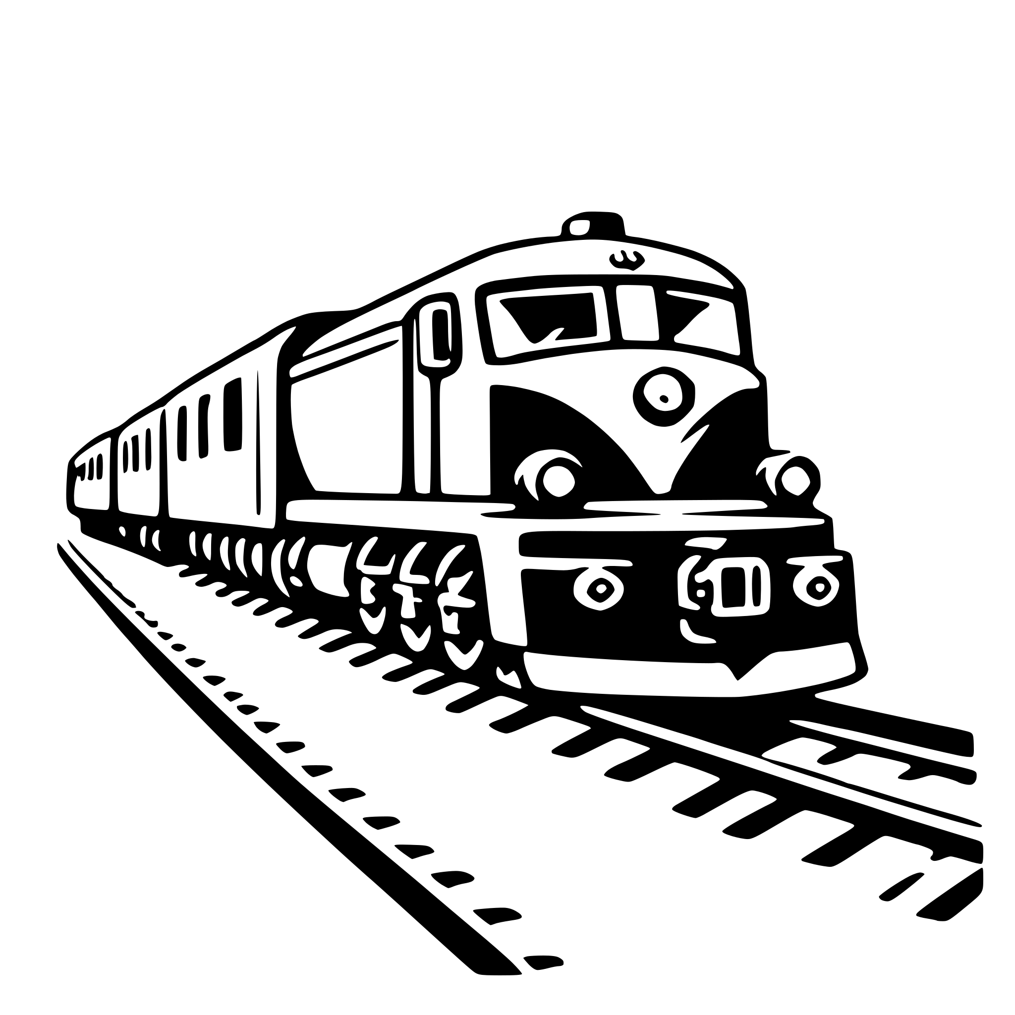 AI-generated SVG of 'freight train'