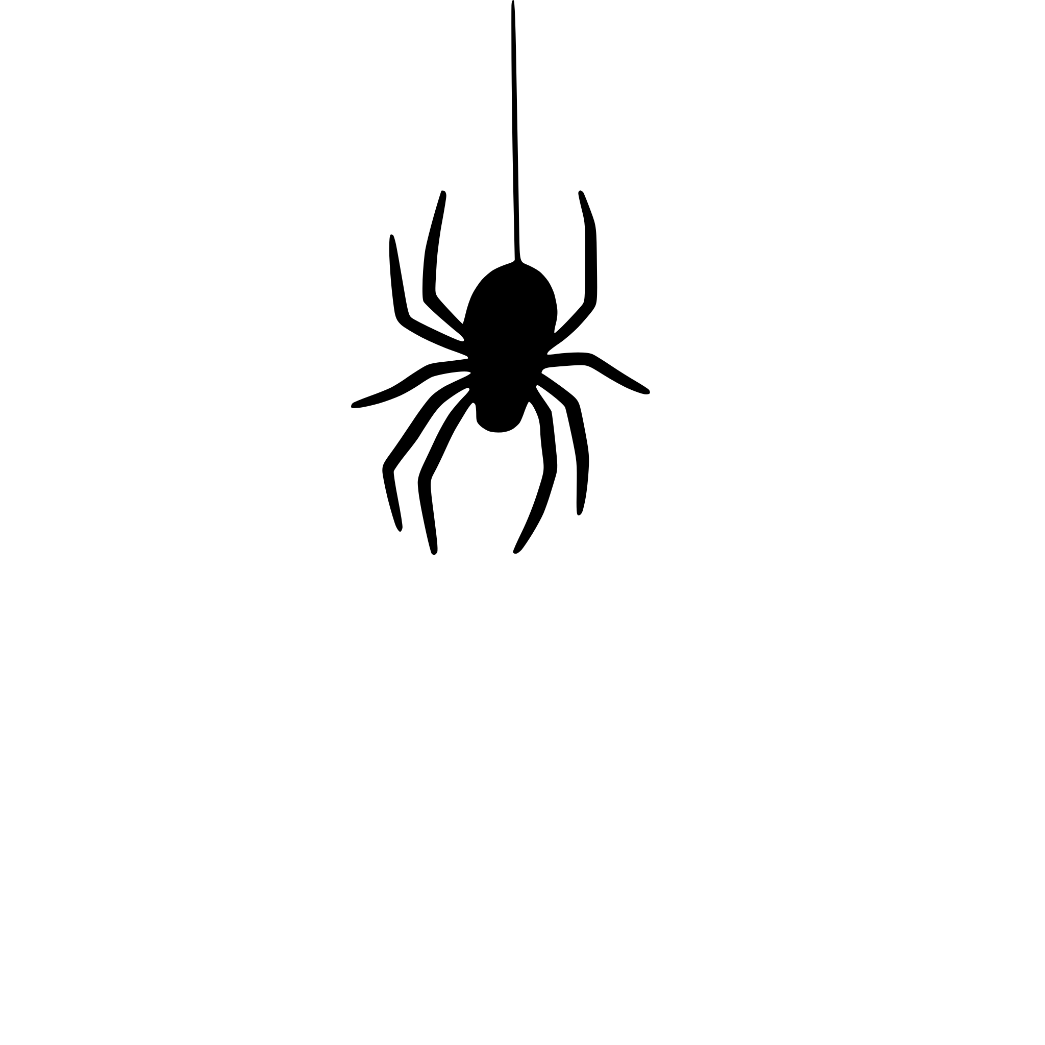 AI-generated SVG of a spiderweb with hanging spider
