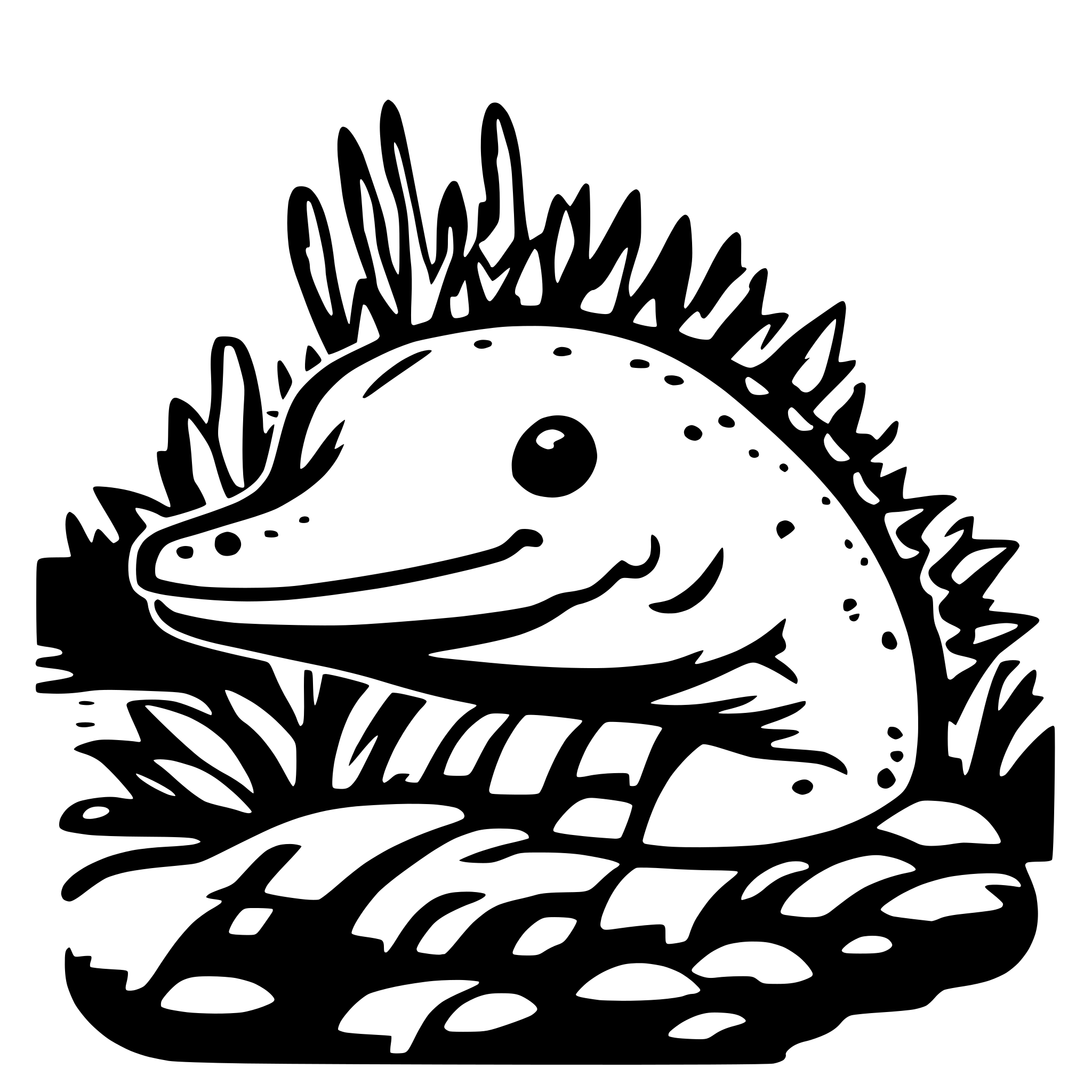 AI-generated SVG of a Axolotl