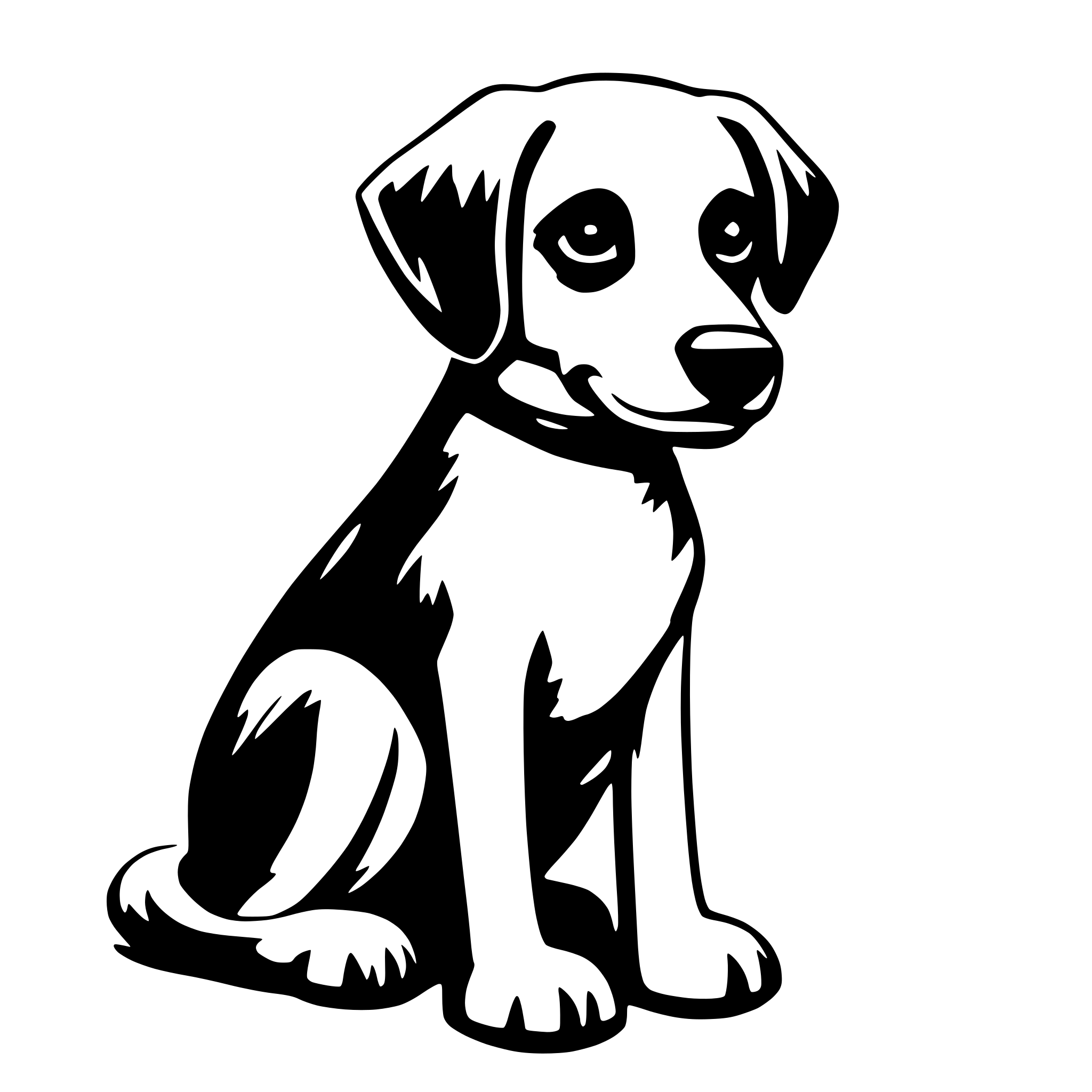 AI-generated SVG of a dog