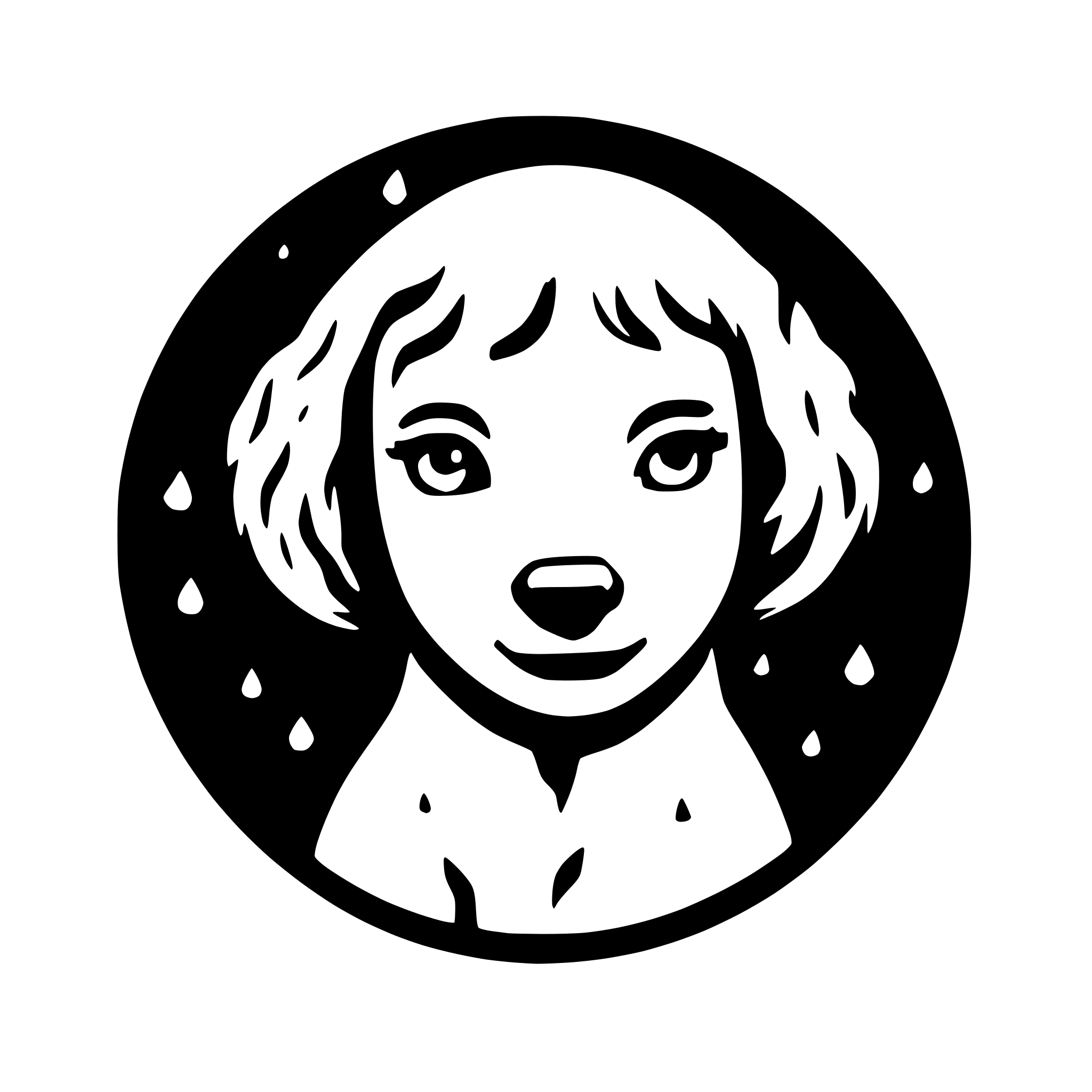 AI-generated SVG of a puddle dog puddle  curly hair