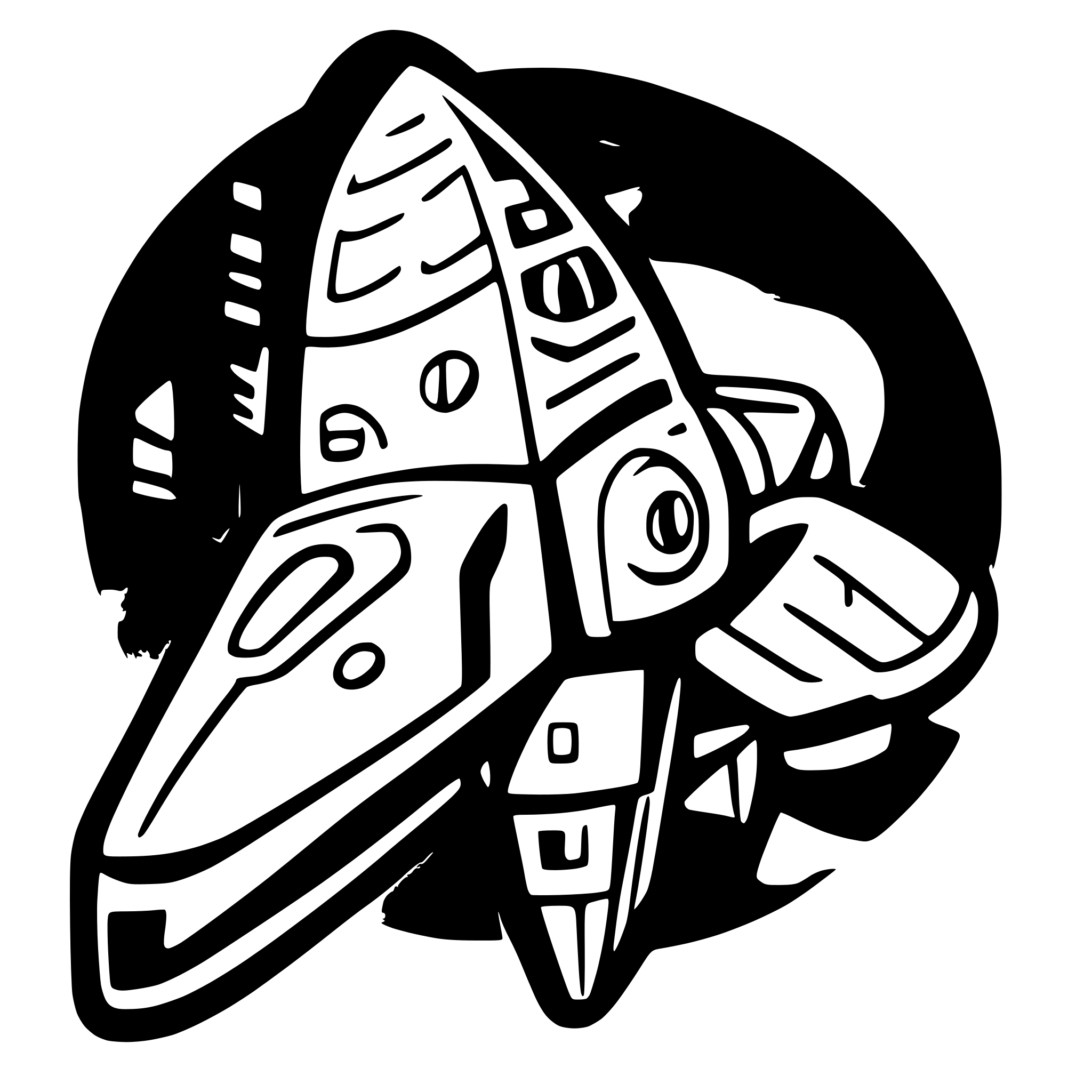 AI-generated SVG of 'spaceship in 45 degrees angle'