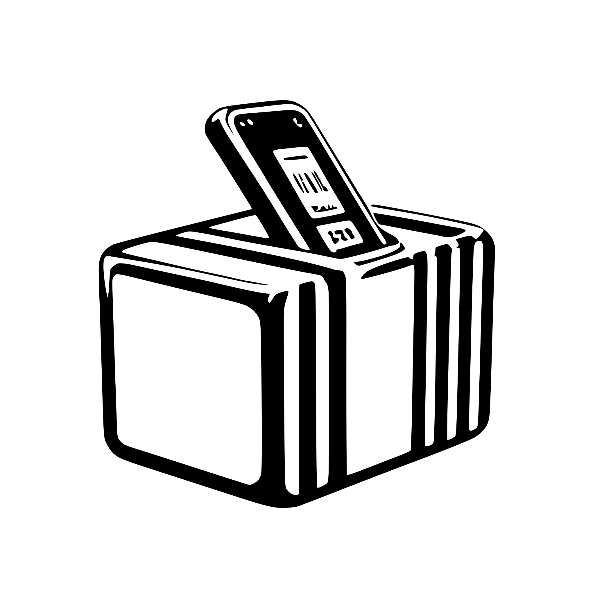 AI-generated SVG of a a smartphone scanning a barcode on a parcel AI-generated SVG of a a smartphone scanning a barcode on a parcel