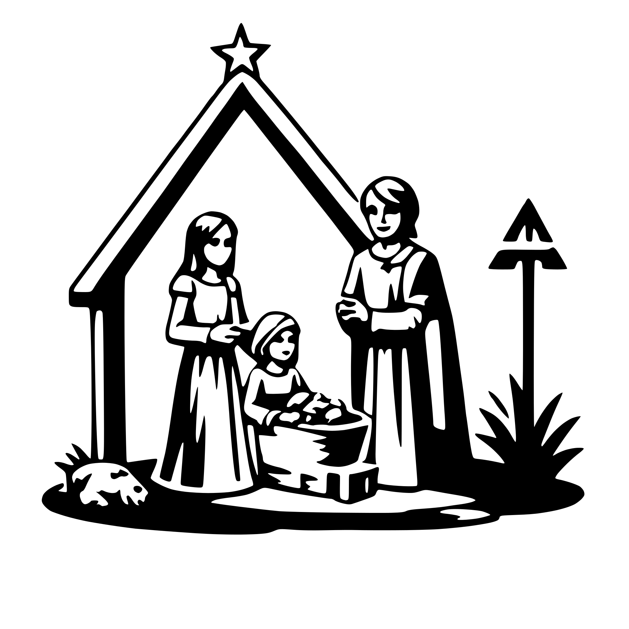 AI-generated SVG of 'nativity scene'